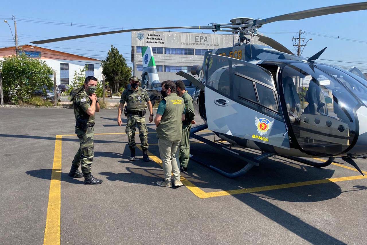 IAT teve apoio aéreo em fiscalização nos parques estaduais. Foto: IAT