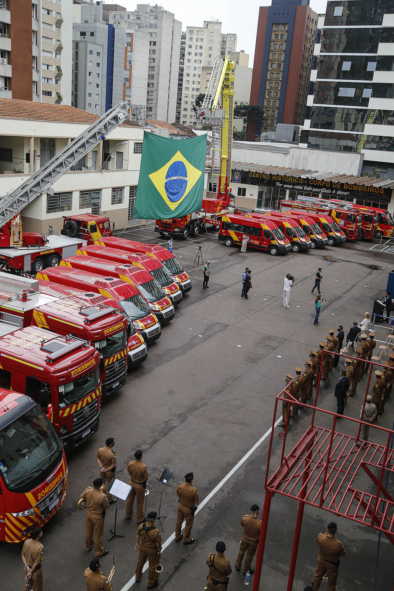 Curitiba-08-10-2020 - Governador Carlos Massa Ratinho Junior, participa do 108° Aniversário do Corpo de Bombeiros da Polícia Militar do Paraná- Foto : Jonathan Campos / AEN