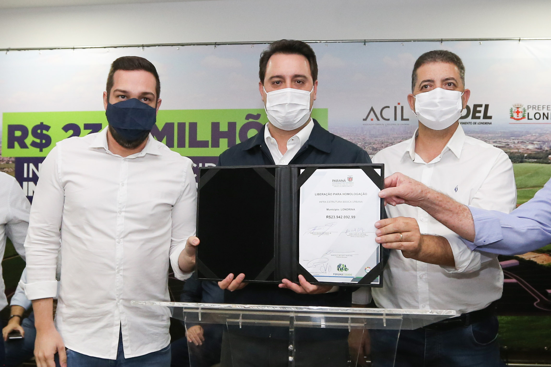 O governador Carlos Massa Ratinho Junior libera, nesta quinta-feira (15), recursos para a instalação da Cidade Industrial de Londrina