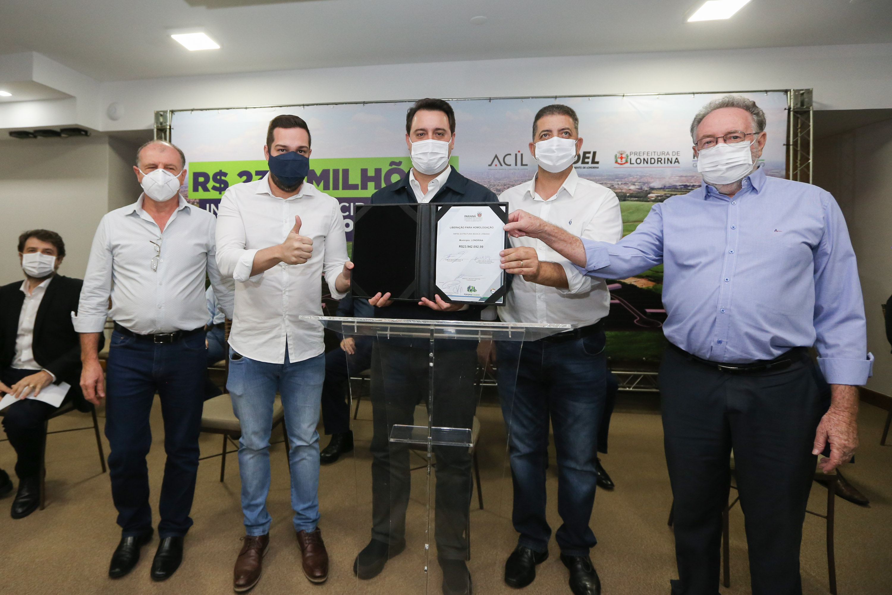 O governador Carlos Massa Ratinho Junior libera, nesta quinta-feira (15), recursos para a instalação da Cidade Industrial de Londrina