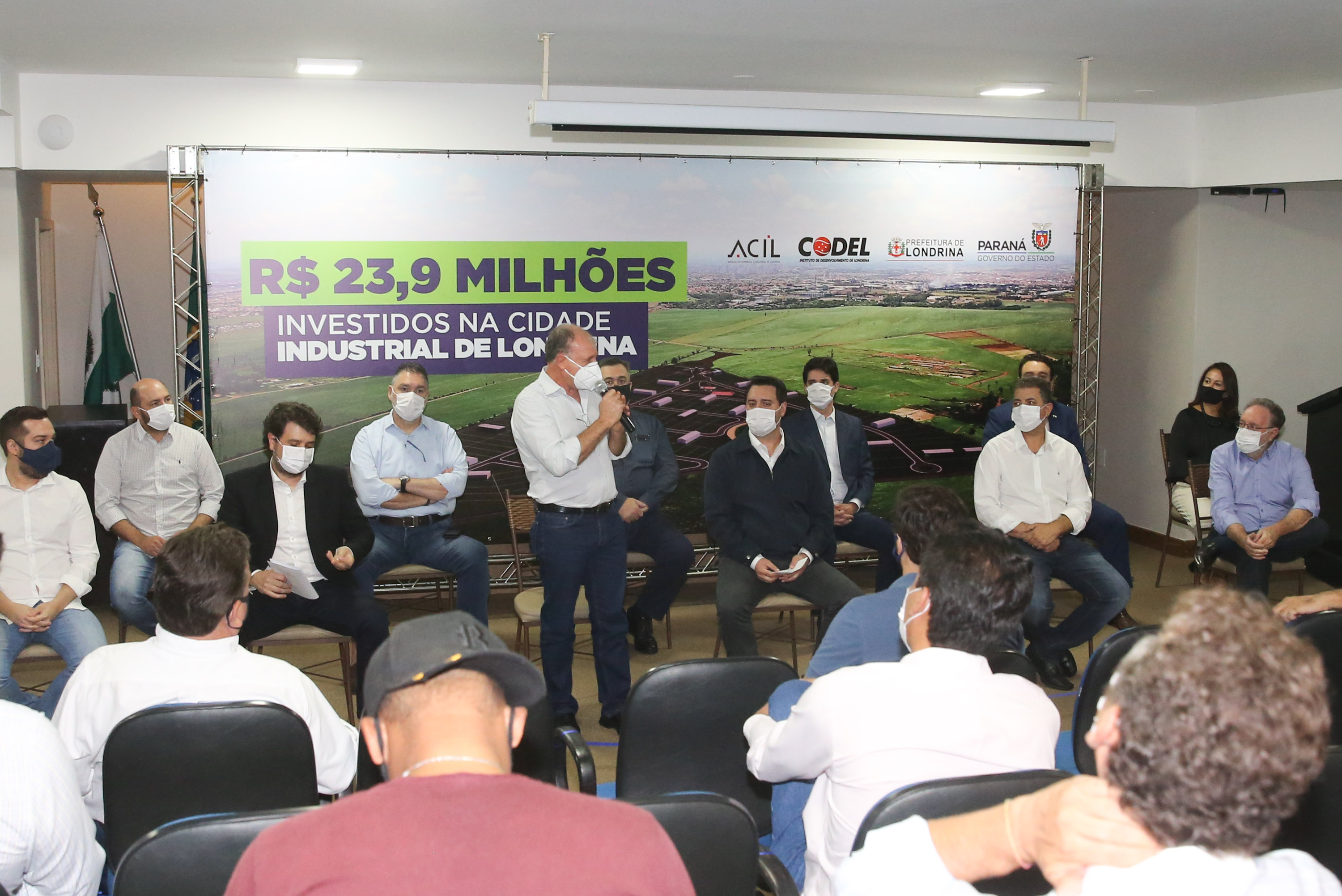 O governador Carlos Massa Ratinho Junior libera, nesta quinta-feira (15), recursos para a instalação da Cidade Industrial de Londrina