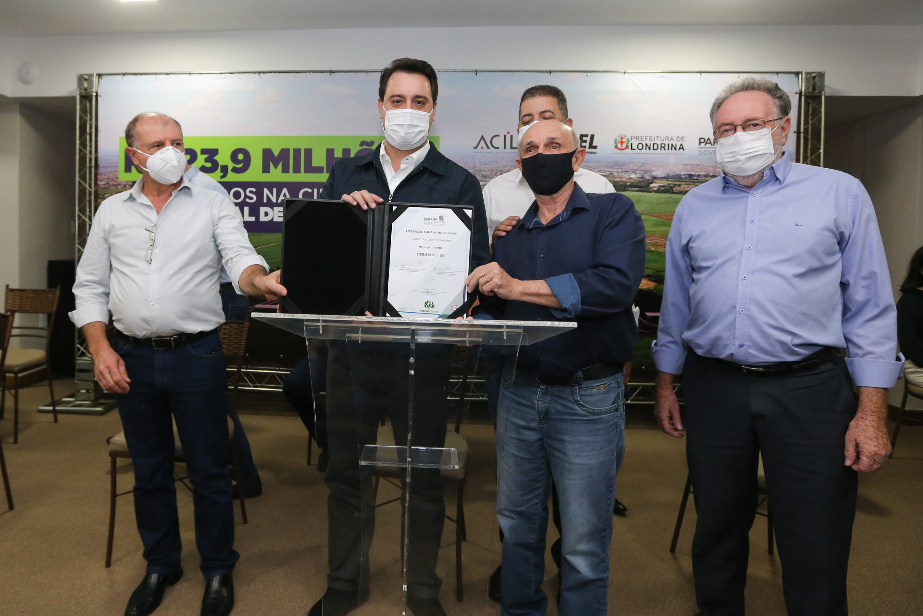 O governador Carlos Massa Ratinho Junior libera, nesta quinta-feira (15), recursos para a instalação da Cidade Industrial de Londrina