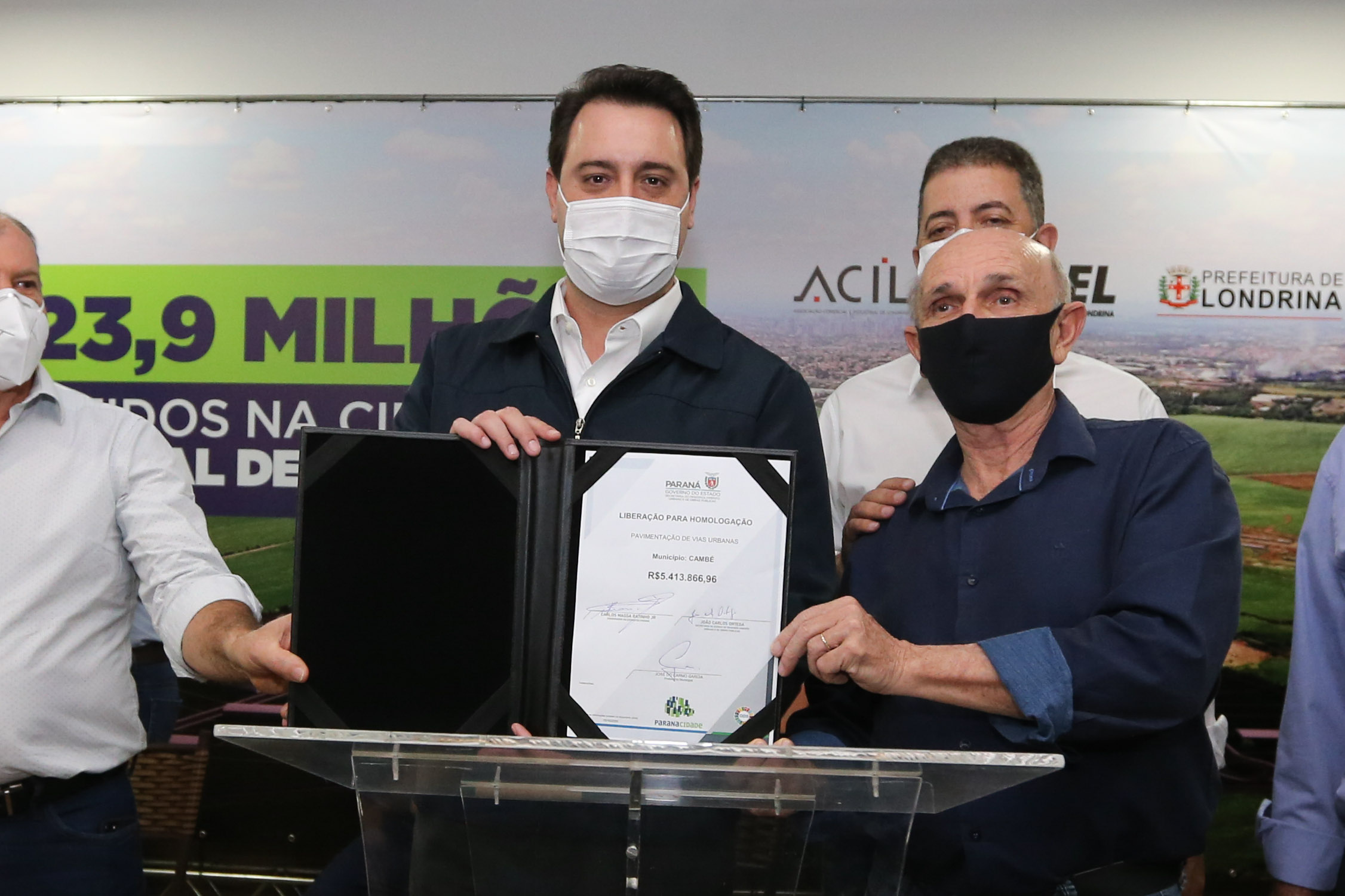 O governador Carlos Massa Ratinho Junior libera, nesta quinta-feira (15), recursos para a instalação da Cidade Industrial de Londrina