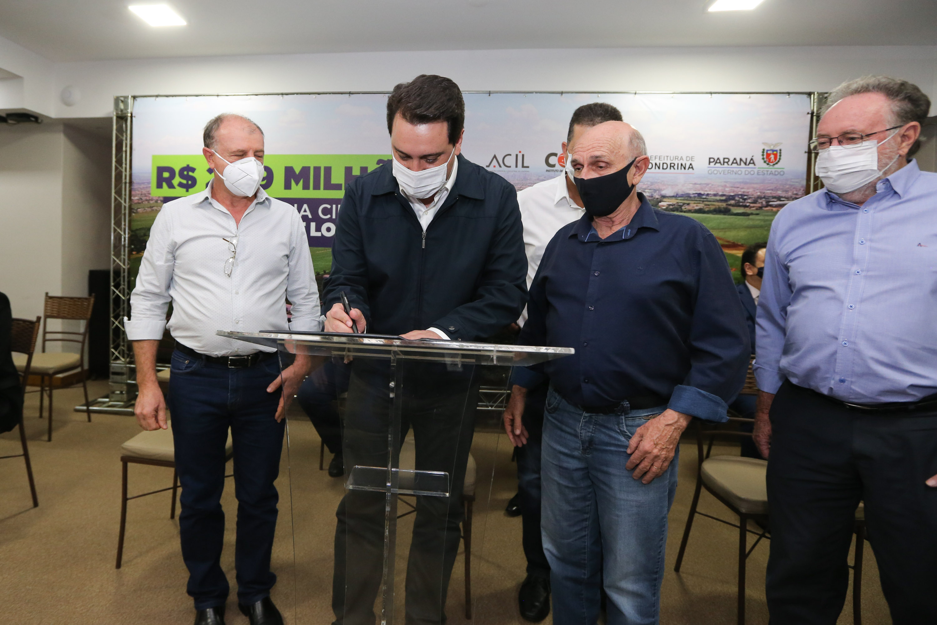 O governador Carlos Massa Ratinho Junior libera, nesta quinta-feira (15), recursos para a instalação da Cidade Industrial de Londrina