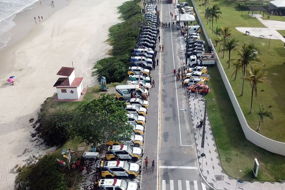 Segunda etapa da Operação Sinergia tem mais de 4 mil policiais nas ruas para combater crimes e fiscalizar o cumprimento do decreto do estado
. Foto:SESP