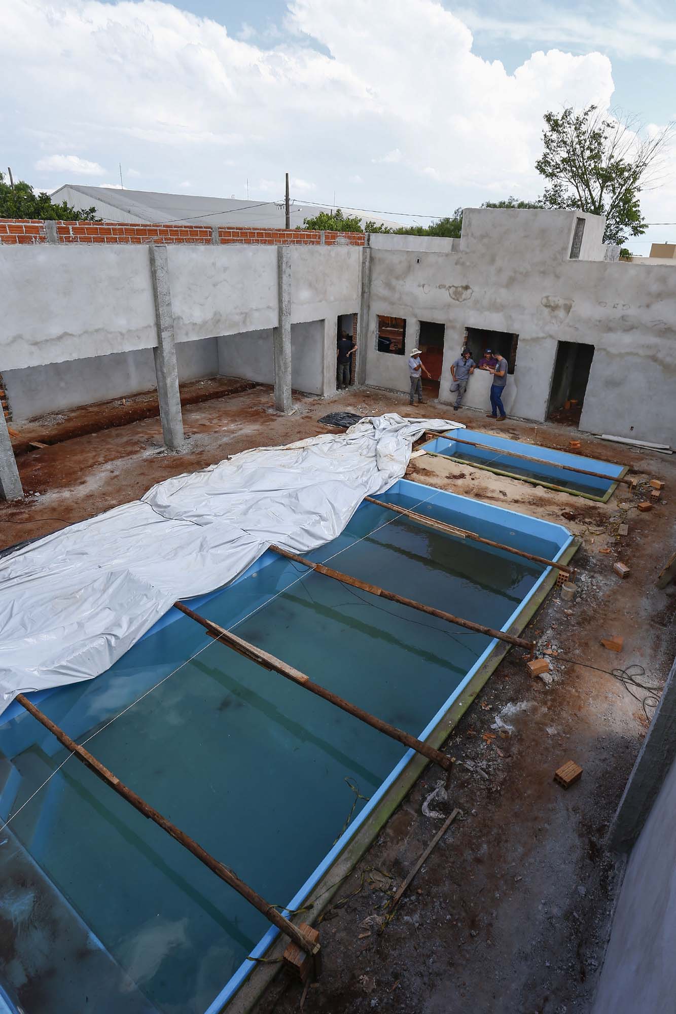 SANTA TEREZA DO OESTE - 02-12-2020 - OBRAS - PISCINA DE HIDROGINASTICA -   Foto: Jonathan Campos/ AEN