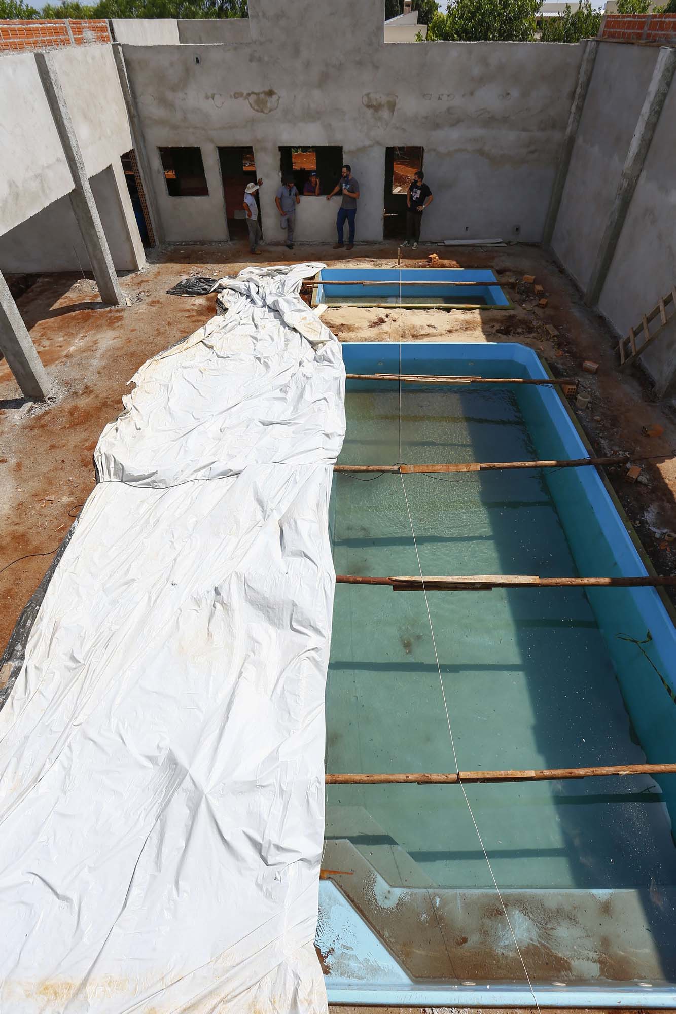 SANTA TEREZA DO OESTE - 02-12-2020 - OBRAS - PISCINA DE HIDROGINASTICA -   Foto: Jonathan Campos/ AEN