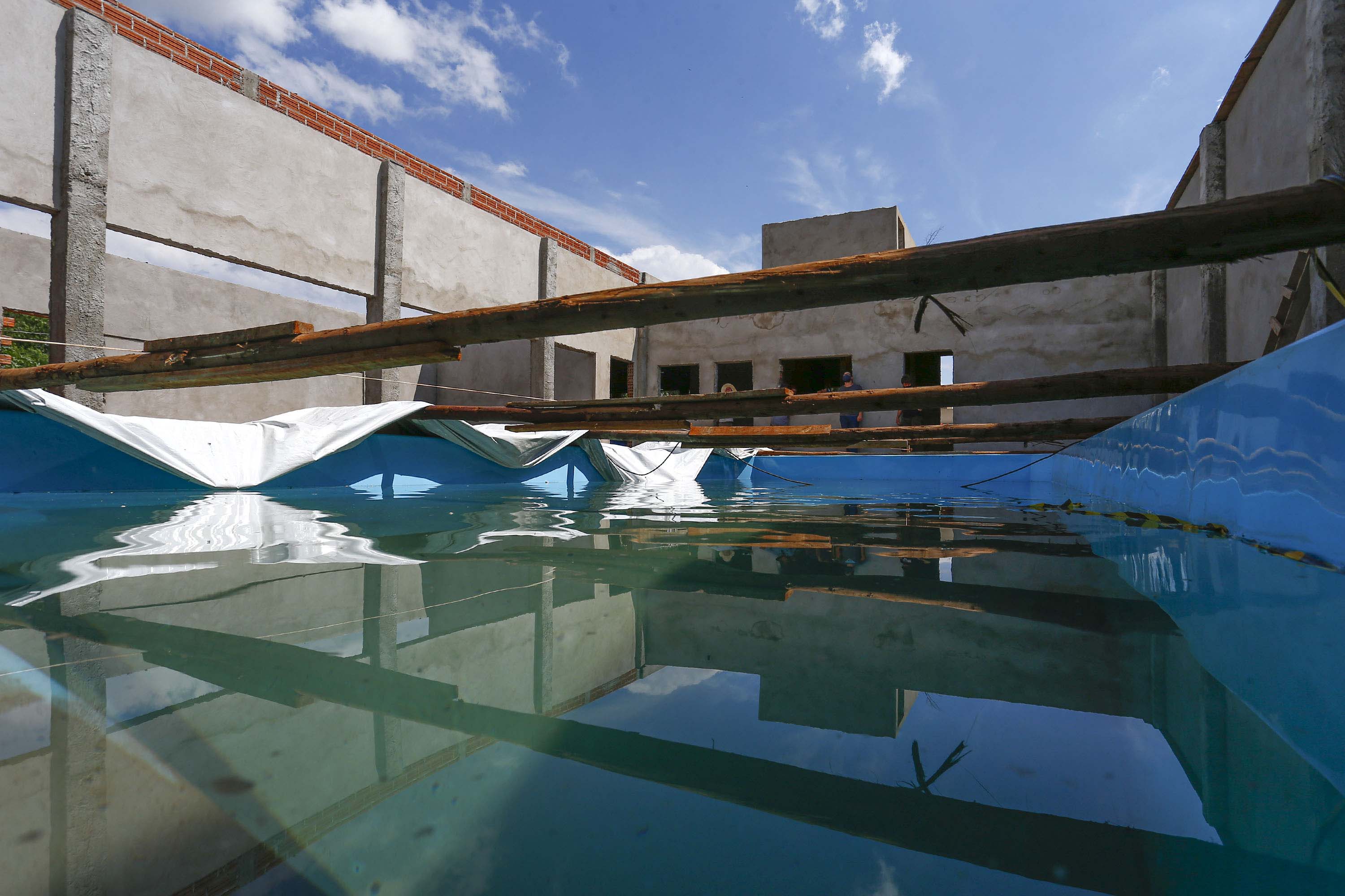 SANTA TEREZA DO OESTE - 02-12-2020 - OBRAS - PISCINA DE HIDROGINASTICA -   Foto: Jonathan Campos/ AEN