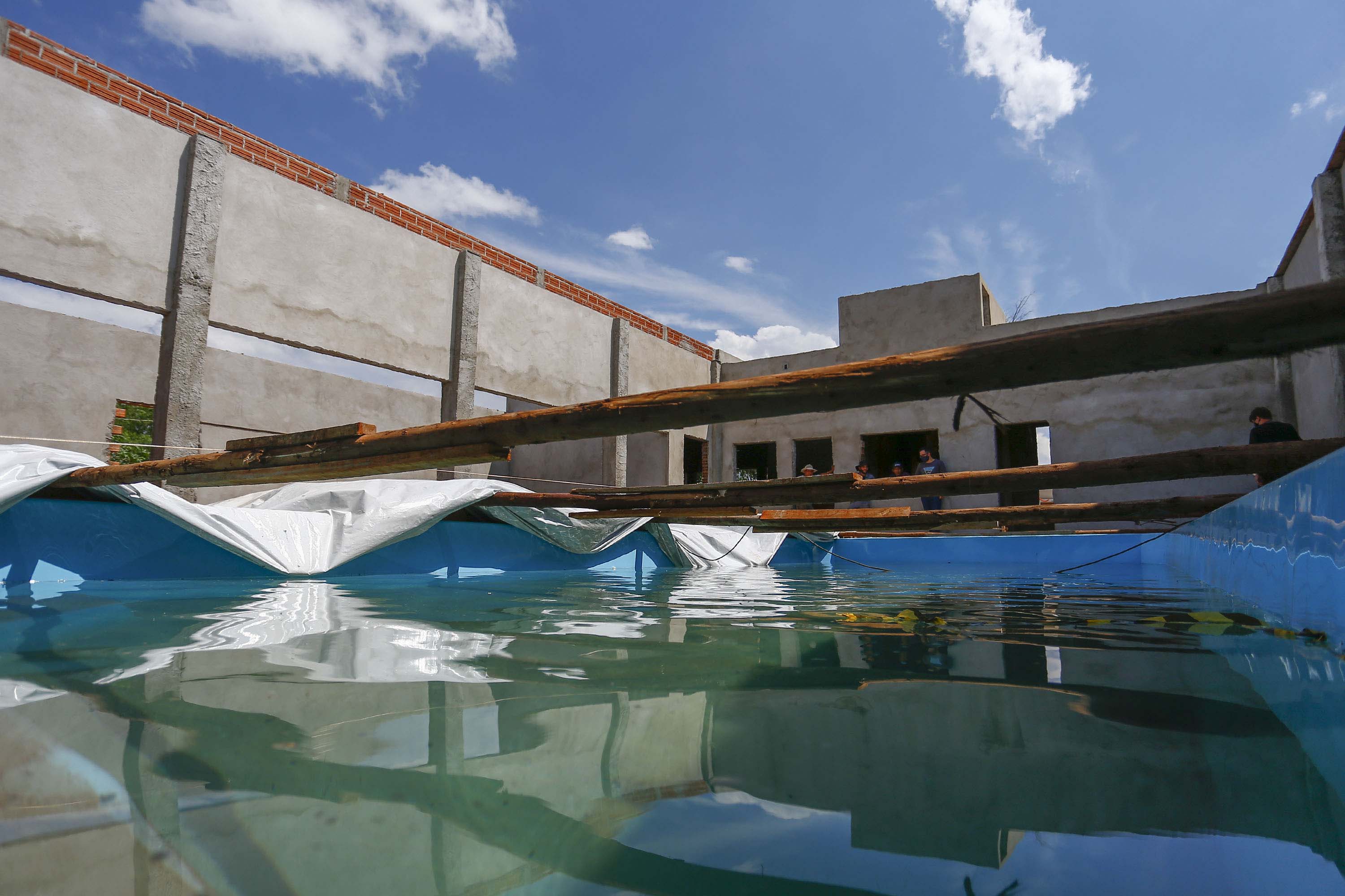 SANTA TEREZA DO OESTE - 02-12-2020 - OBRAS - PISCINA DE HIDROGINASTICA -   Foto: Jonathan Campos/ AEN