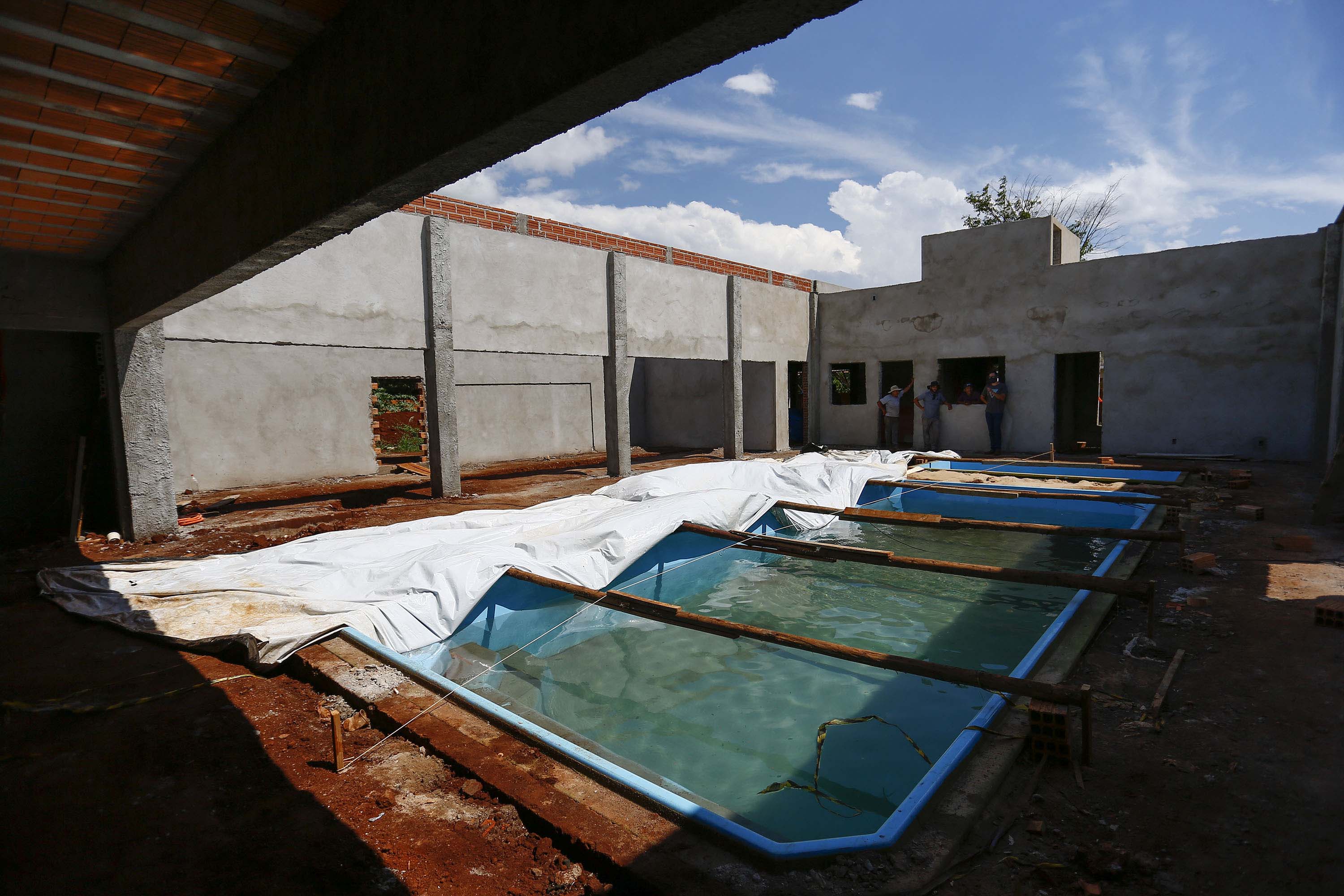SANTA TEREZA DO OESTE - 02-12-2020 - OBRAS - PISCINA DE HIDROGINASTICA -   Foto: Jonathan Campos/ AEN