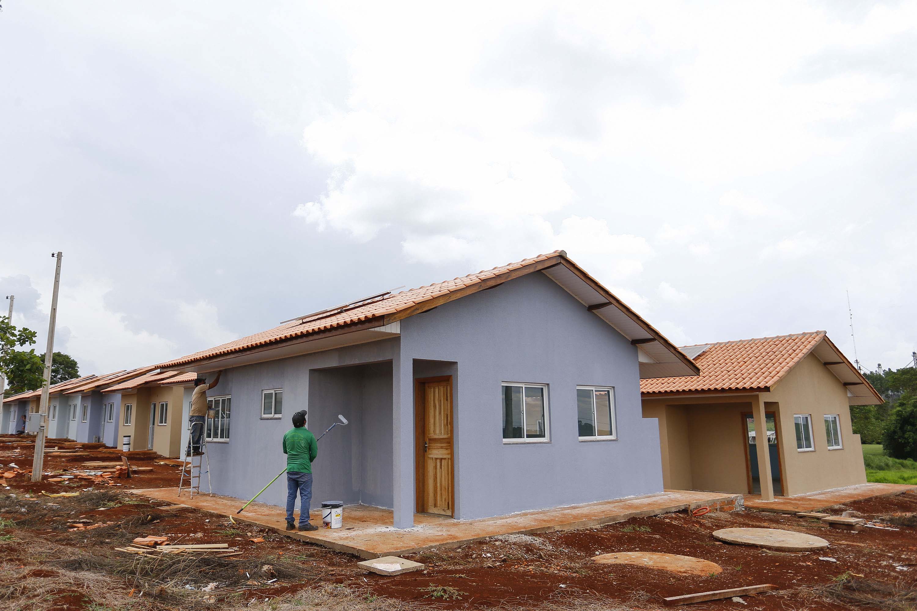 SANTA TEREZA DO OESTE - 02-12-2020 -OBRAS DE CASAS POPULARES -  Foto: Jonathan Campos/ AEN