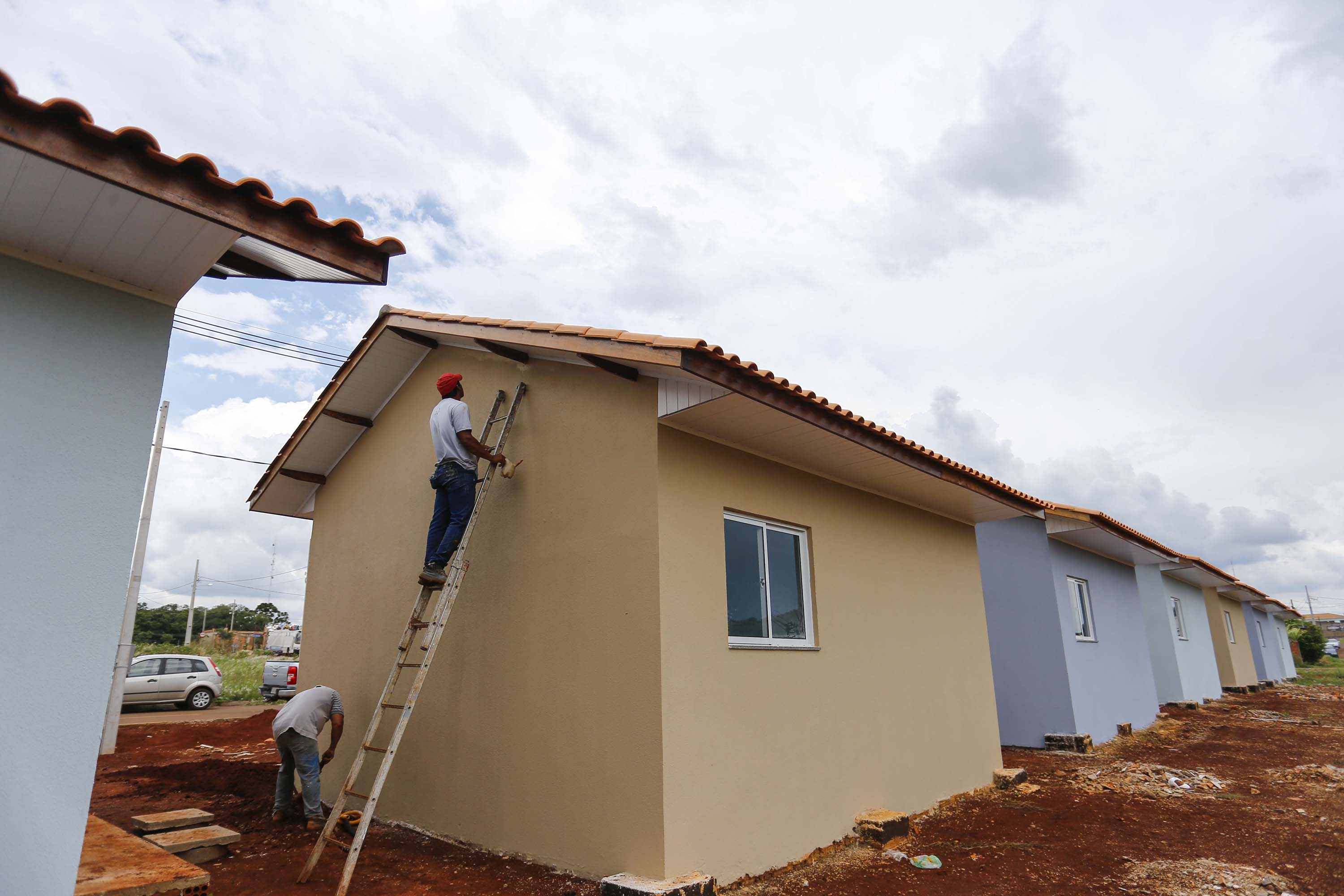 SANTA TEREZA DO OESTE - 02-12-2020 -OBRAS DE CASAS POPULARES -  Foto: Jonathan Campos/ AEN