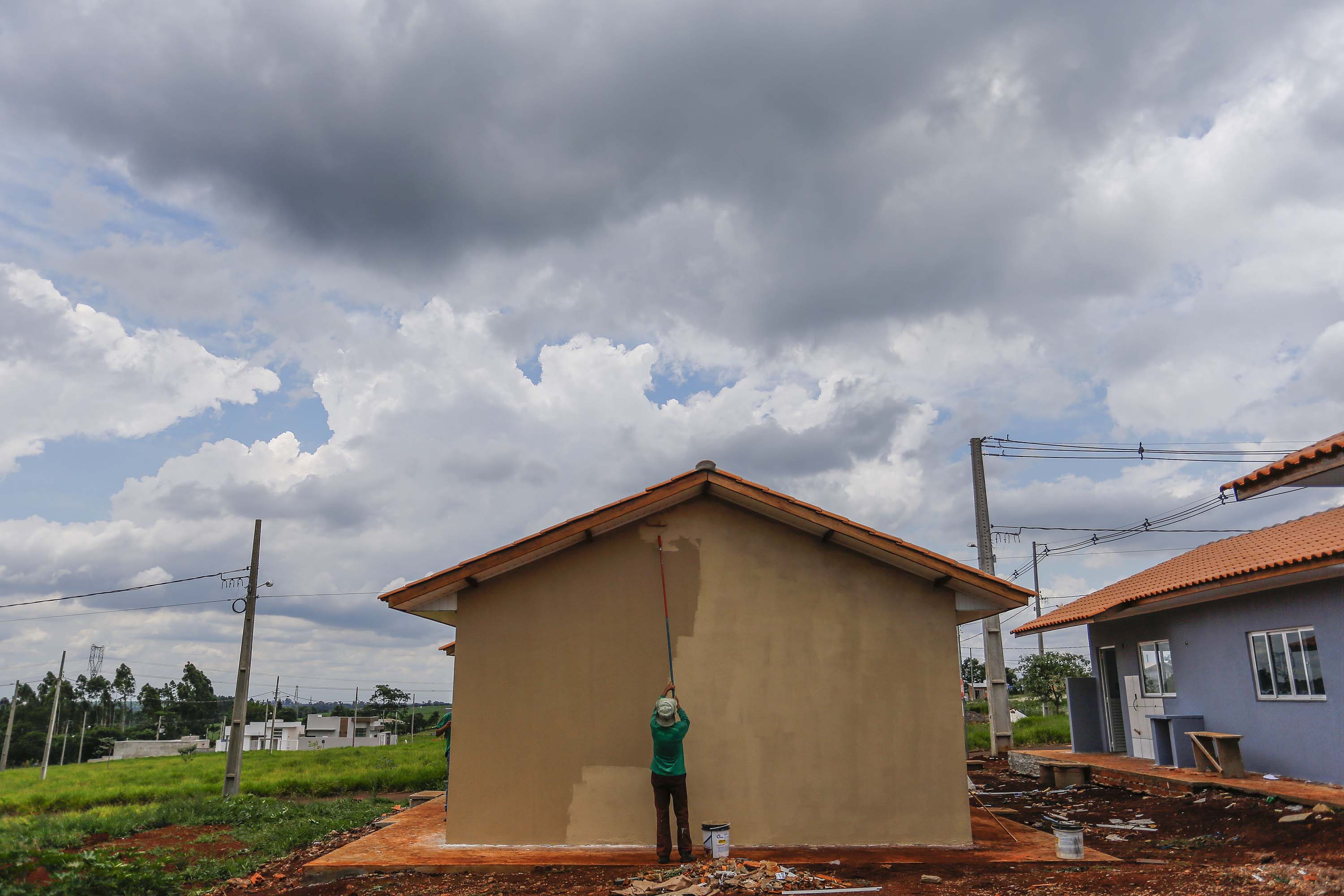SANTA TEREZA DO OESTE - 02-12-2020 -OBRAS DE CASAS POPULARES -  Foto: Jonathan Campos/ AEN