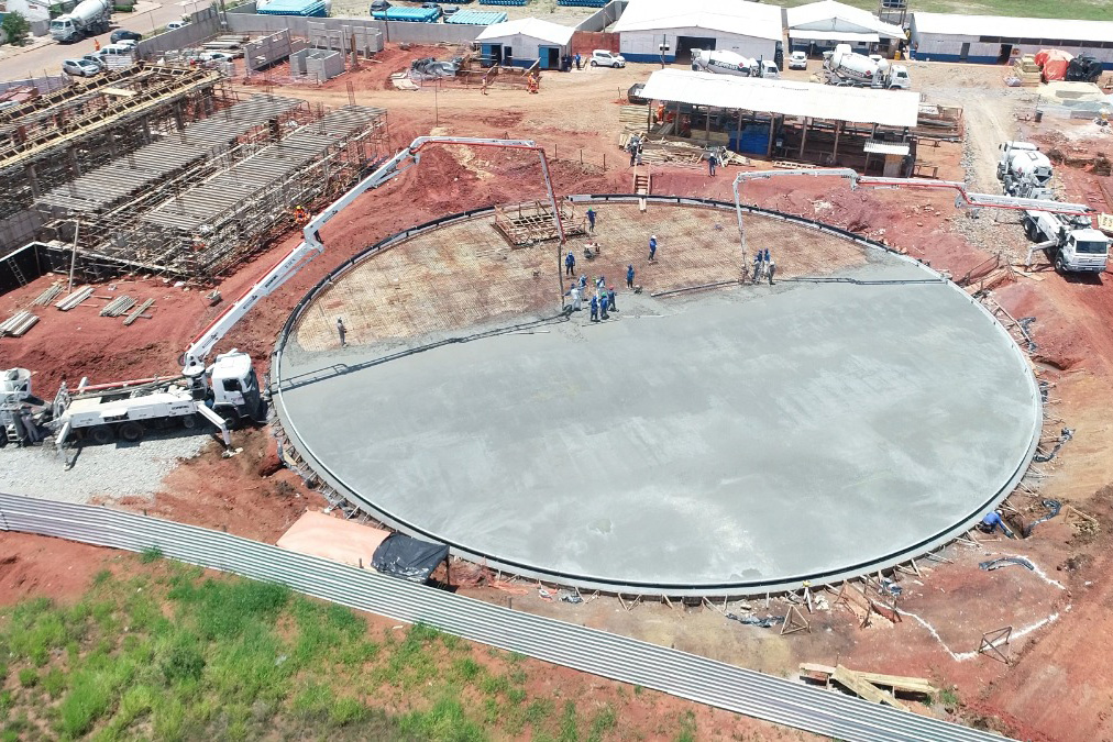 Obra de construção do reservatório de água no Sítio Cercado  -  Curitiba, 15/02/2021  -  Foto: Divulgação Sanepar