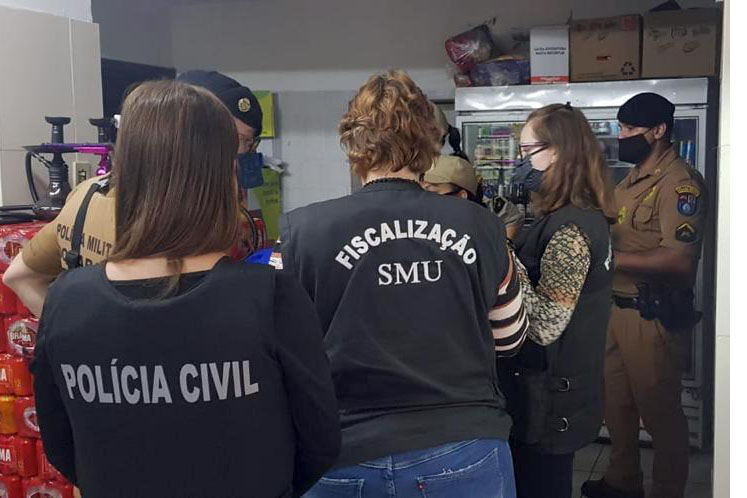 Em seis dias, mais de 3,5 mil estabelecimentos são fiscalizados e 281 presas no Paraná. Curitiba, 05/03/2021 - Foto: Divulgação SESP-PR