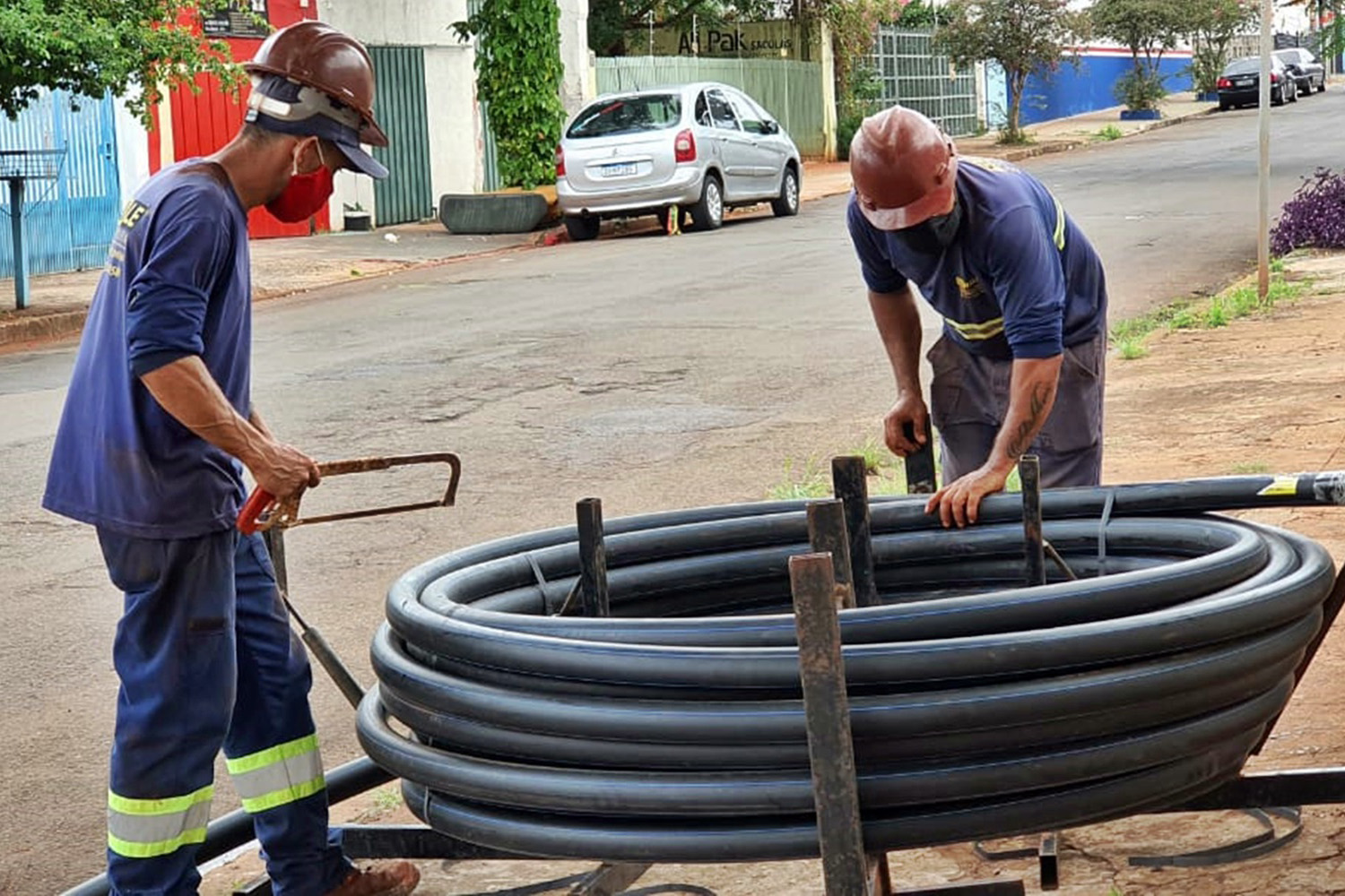 Substituição de tubulação traz melhor condição operacional e na distribuição de água - Foto: Saneparanepar