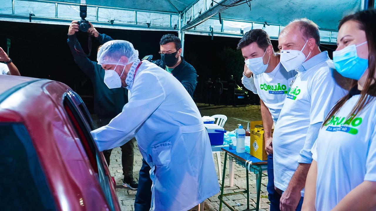 Corujão da Vacinação em Piraquara. Foto: Guilherme Flores/Casa Civil