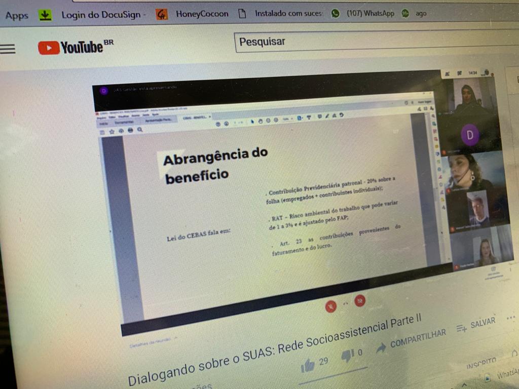 Os encontros foram conduzidos pela chefe do Departamento de Assistência Social, Larissa Marsolik, que explicou sobre o funcionamento de repasses promovidos aos municípios e os esforços empreendidos em prol da otimização da operação de cofinanciamento. Foto: SEJUF