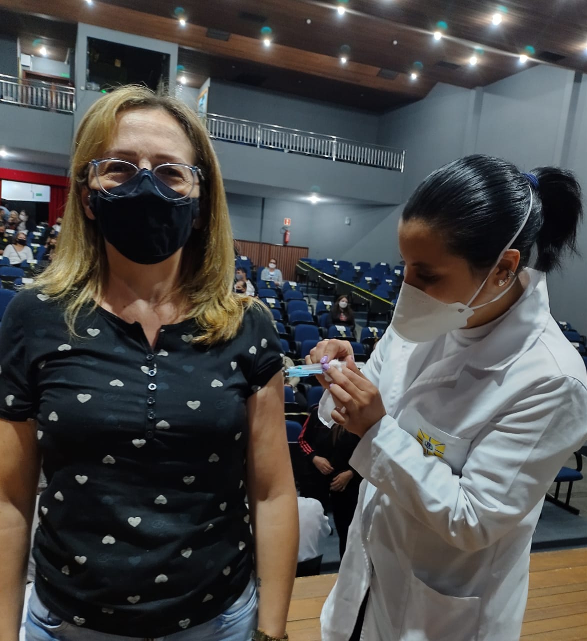 Vacinação de professores. Francisco Beltrão. Foto:SEED