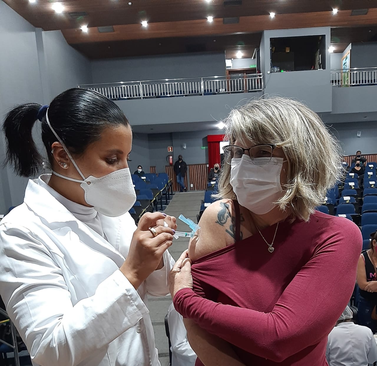 Vacinação de professores.Foto:SEED