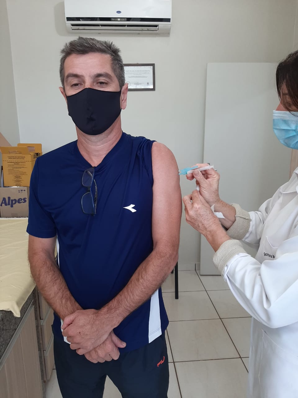 Vacinação de professores.Campo Mourão.Foto:SEED