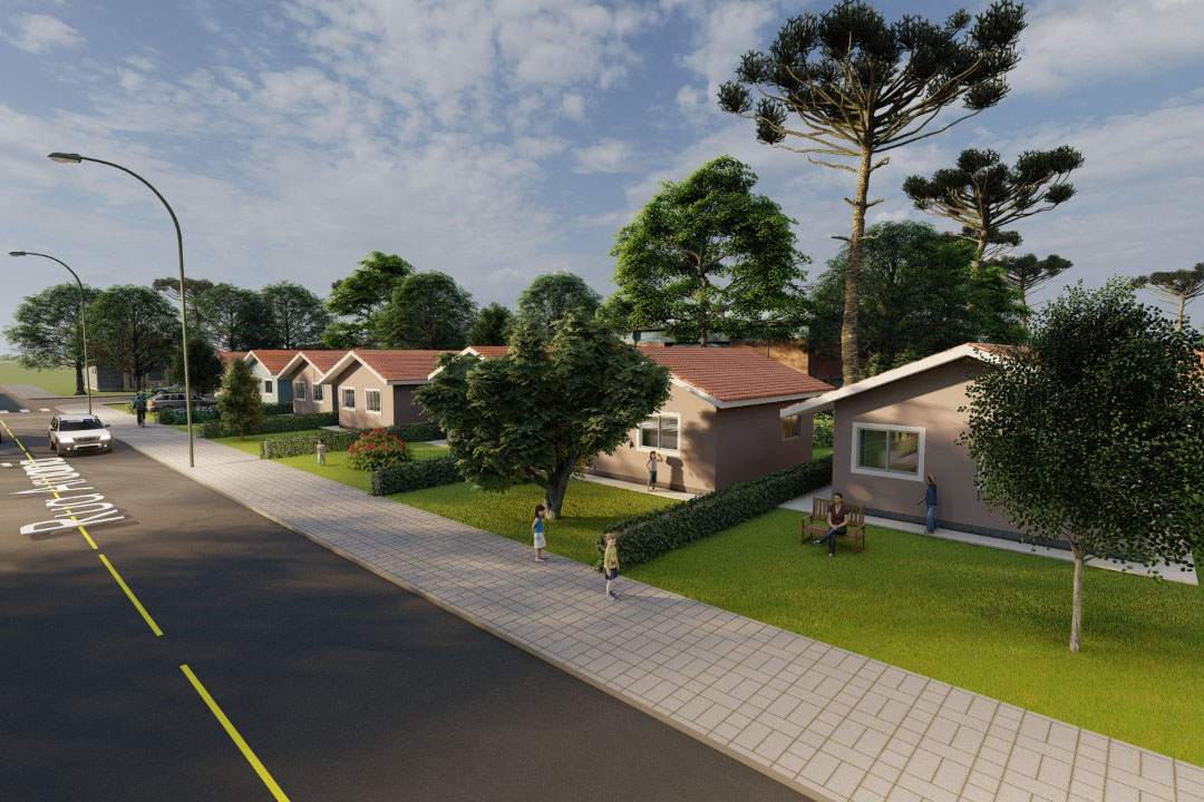 Com um investimento de R$ 2,5 milhões do Governo do Estado, a cidade de Coronel Domingos Soares irá receber 29 novas casas populares. O empreendimento faz parte do programa Casa Fácil Paraná e oferece à população condições facilitadas de aquisição da casa própria por meio de um financiamento direto da Cohapar. - Curitiba, 21/05/2021  -  Imagem: Cohapar