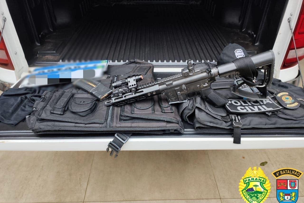 Polícia Militar e Ministério Público cumprem 45 mandados de prisão e apreendem fuzil e coletes balísticos no interior do estado  -  Curitiba, 10/06/2021  -  Foto: PMPR/SESP-PR