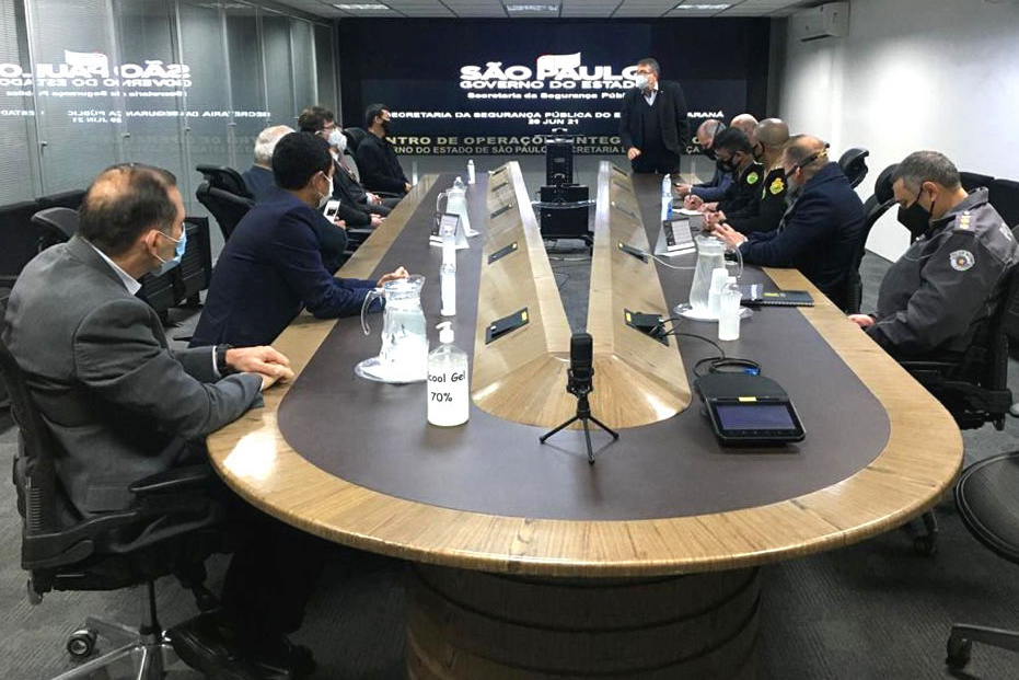 O Secretário da Segurança Pública do Paraná, Romulo Marinho Soares, juntamente com uma comitiva composta por representantes das forças de segurança do estado, esteve, nesta terça-feira (29/06), em São Paulo, para visitar as instalações das instituições de segurança pública do Estado  -  São Paulo, 29/06/2021  -  Foto: SESP-PR