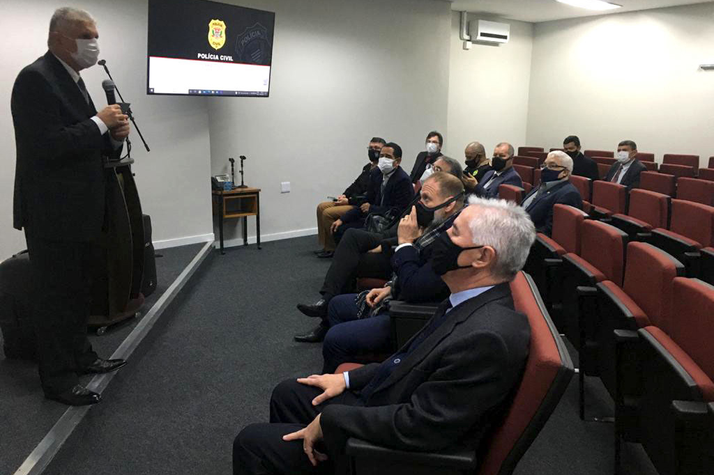 O Secretário da Segurança Pública do Paraná, Romulo Marinho Soares, juntamente com uma comitiva composta por representantes das forças de segurança do estado, esteve, nesta terça-feira (29/06), em São Paulo, para visitar as instalações das instituições de segurança pública do Estado  -  São Paulo, 29/06/2021  -  Foto: SESP-PR