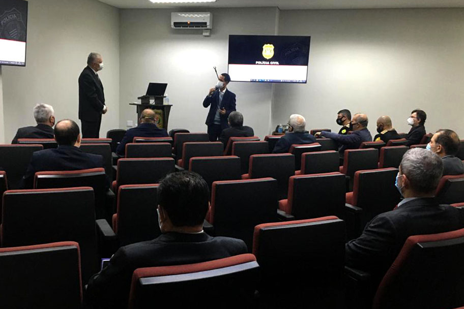 O Secretário da Segurança Pública do Paraná, Romulo Marinho Soares, juntamente com uma comitiva composta por representantes das forças de segurança do estado, esteve, nesta terça-feira (29/06), em São Paulo, para visitar as instalações das instituições de segurança pública do Estado  -  São Paulo, 29/06/2021  -  Foto: SESP-PR