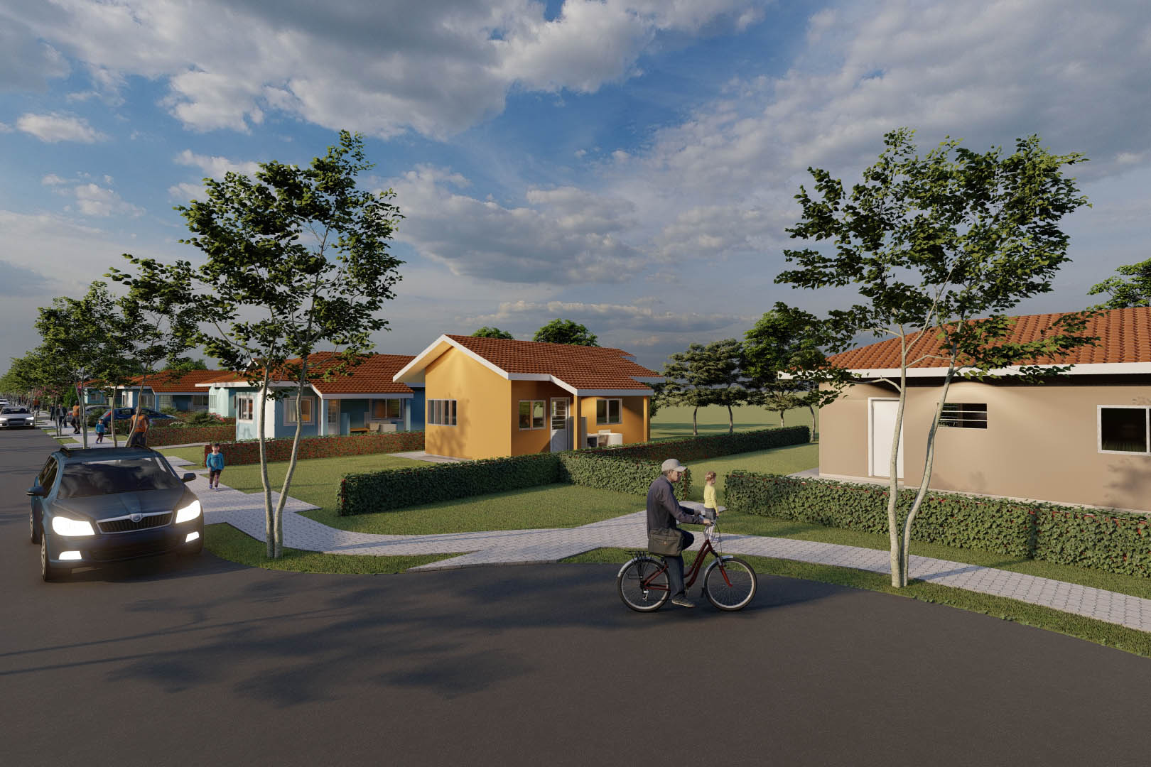 O Governo do Estado autorizou nesta semana o início da construção de 71 casas populares em Jardim Alegre, na região do Vale do Ivaí. As moradias serão financiadas pela Cohapar por meio do programa Casa Fácil Paraná para famílias com renda de um a seis salários mínimos. O empreendimento terá um prazo de execução de 18 meses deverá ser entregue até o fim de 2022. (Imagem: Cohapar)