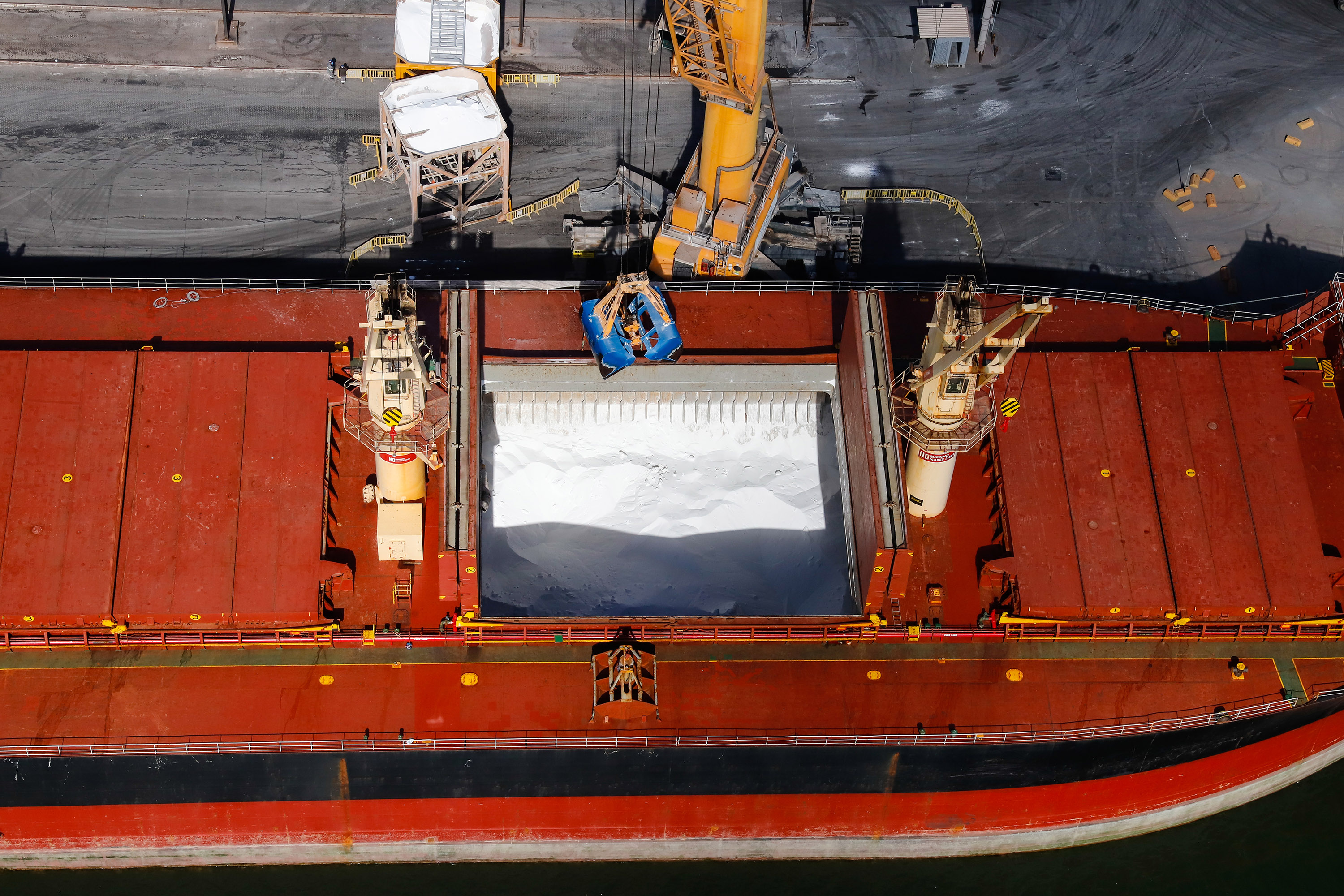 O movimento histórico na importação nacional de fertilizantes refletiu no volume desembarcado pelos portos paranaenses.  -  Paranaguá, 21/07/2021  -  Foto: Rodrigo Felix Leal/SEIL