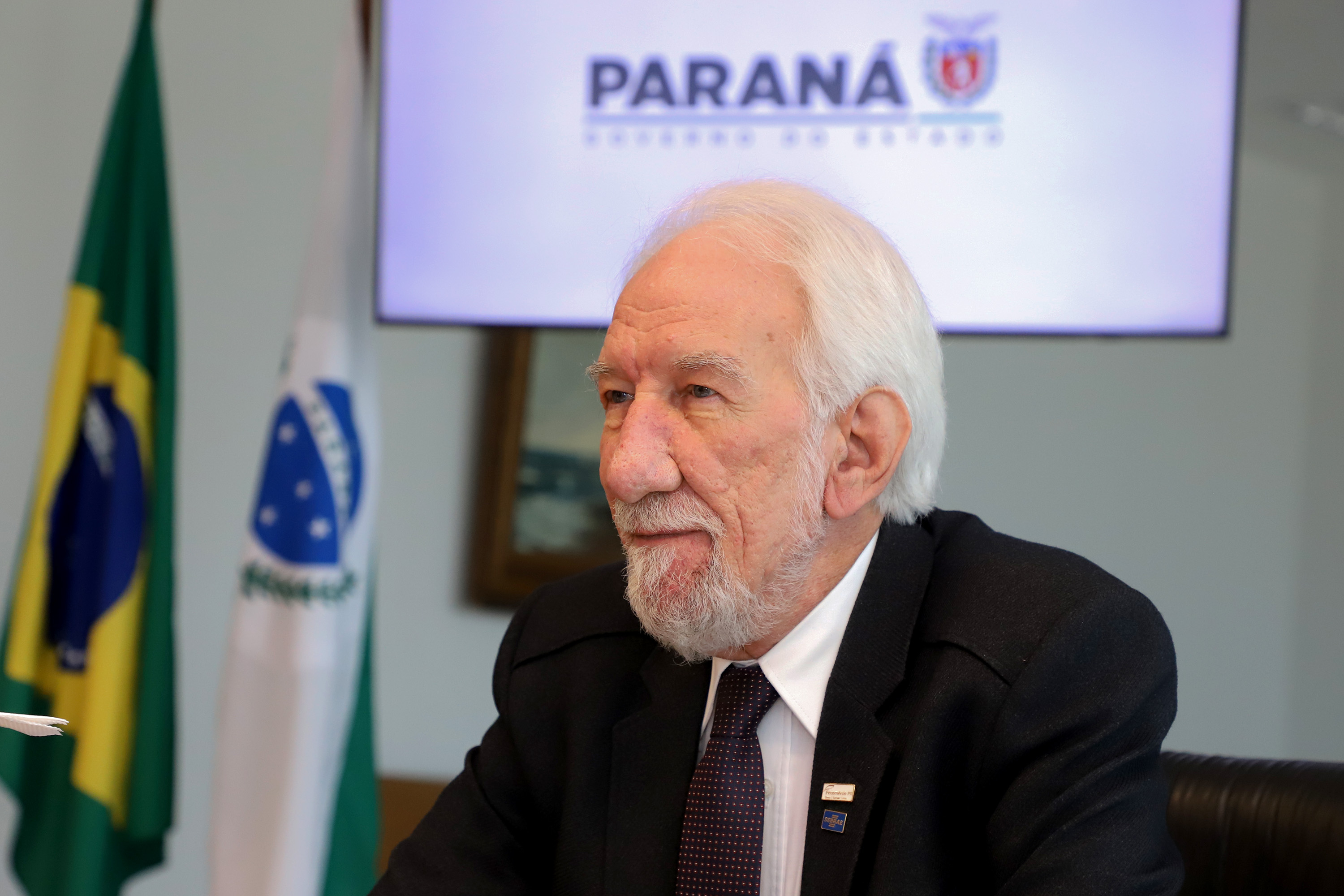 Governador em exercício, Darci Piana, durante reunião com a Ocepar  -  Curitiba, 22/07/2021  -  Foto: Ari Dias/AEN