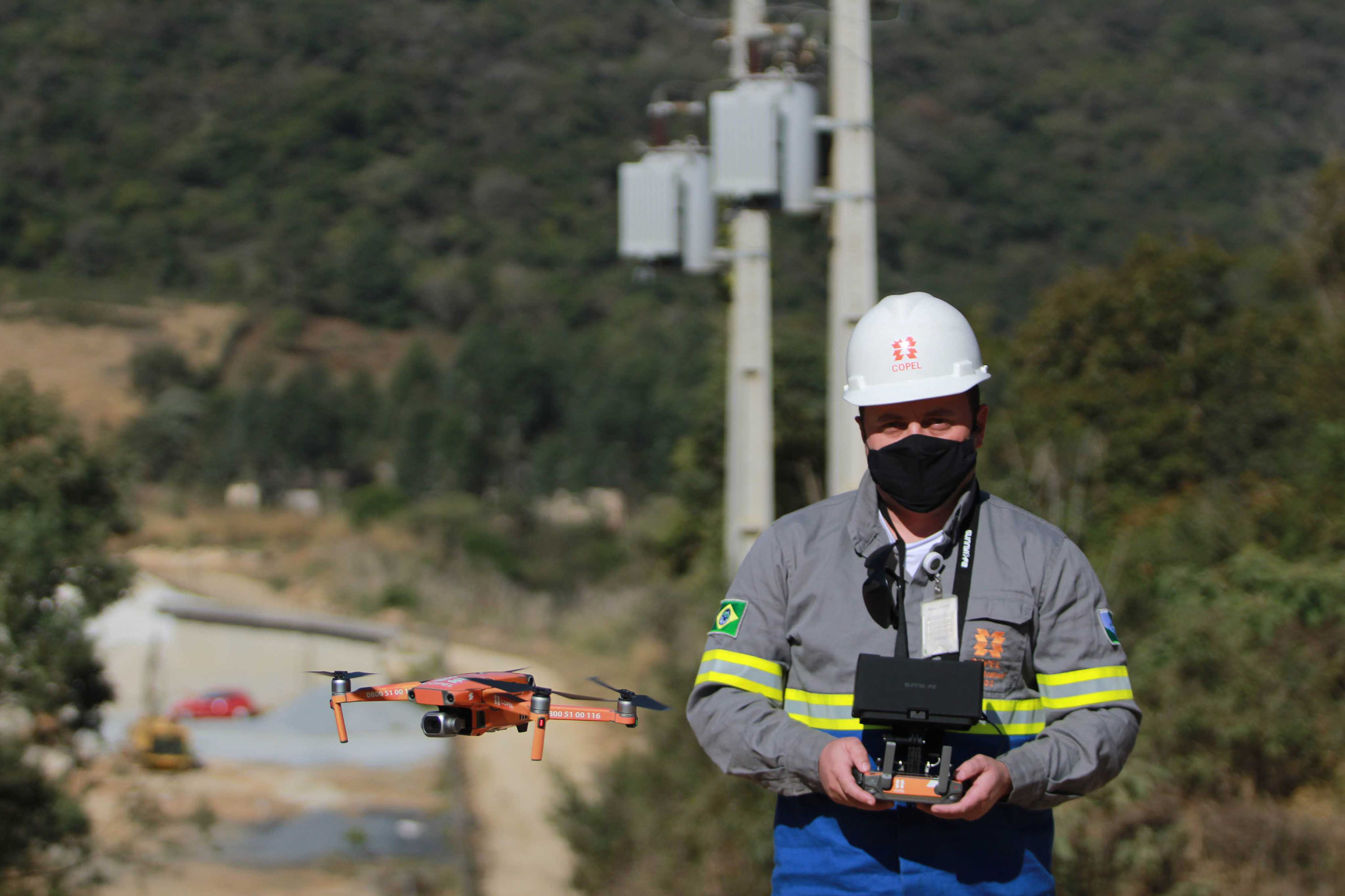 Copel amplia uso de drones para inspeção de redes de energia. Foto:Alessandro Vieira/AEN