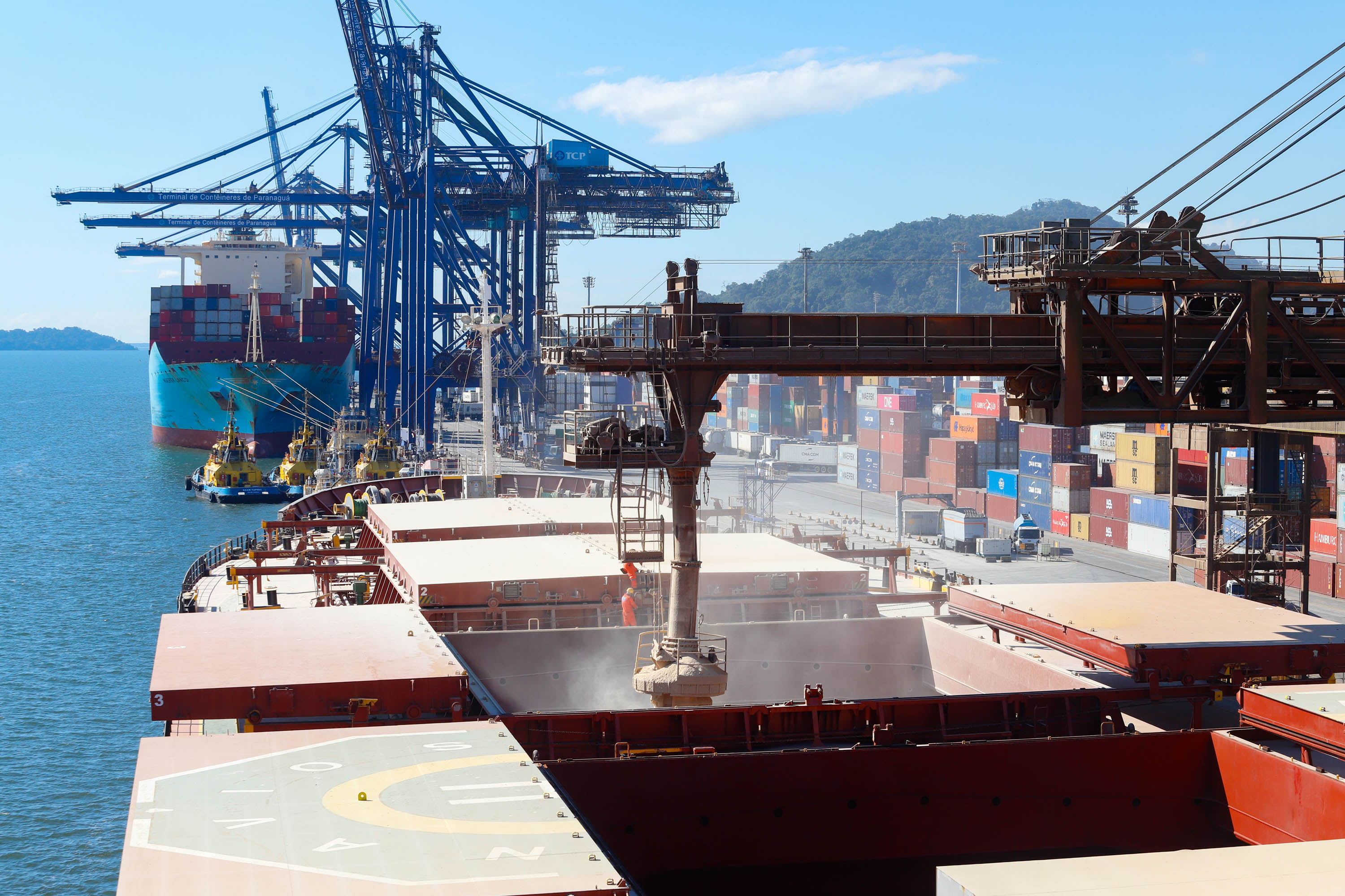Movimentação geral de cargas cresce 13% em julho nos Portos do Paraná  -  Foto: Rodrigo Félix Leal