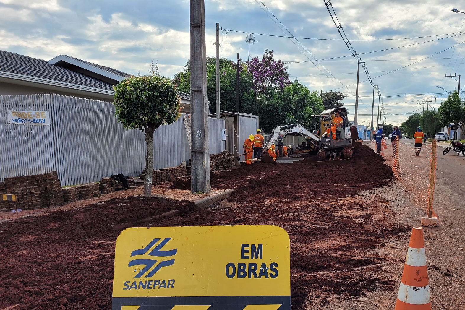 Sanepar implanta serviço de esgoto em Santa Tereza do Oeste.Foto: Sanepar