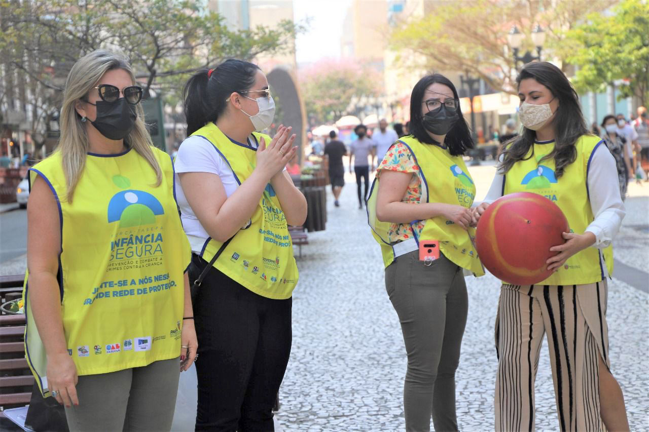 A Secretaria de Justiça, Família e Trabalho do Paraná, através do Departamento de Políticas para a Criança e o Adolescente e da Força-Tarefa Infância Segura, vinculada ao Departamento de Justiça, promoveu nesta terça-feira, 24, data em que é celebrada o Dia da Infância, ações de conscientização sobre os direitos da criança.   -  Curitiba, 24/08/2021  -  Foto: SEJUF