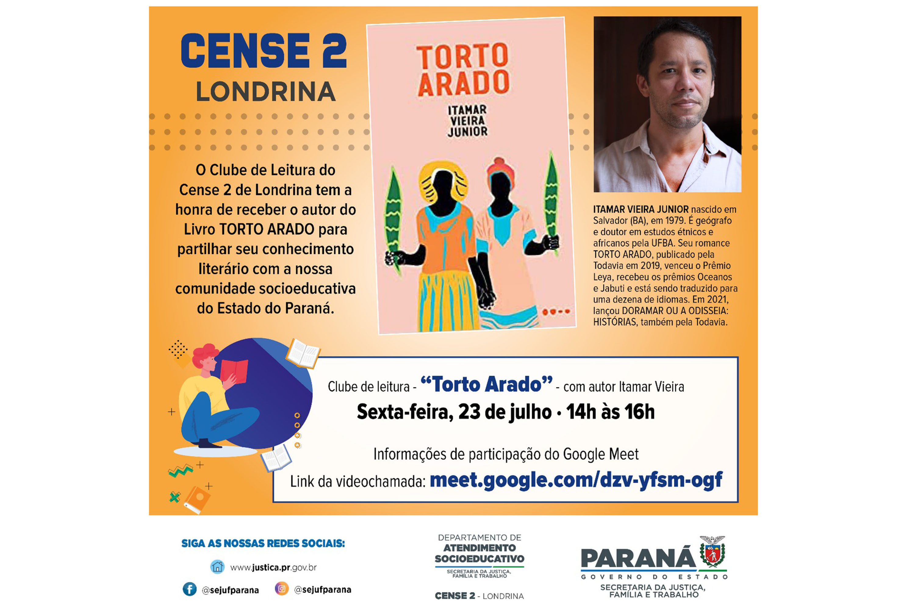 A Secretaria de Justiça, Família e Trabalho, através do Departamento de Atendimento Socioeducativo e do Cense Londrina II, conquistou o recebeu o prêmio "Prioridade Absoluta do Conselho Nacional de Justiça? pelo projeto ?Clube da Leitura? (1º lugar) e ?Se Liga RAPaz? (2º lugar) pela categoria Poder Público.  -  Curitiba, 30/08/2021  -  Foto: SEJUF