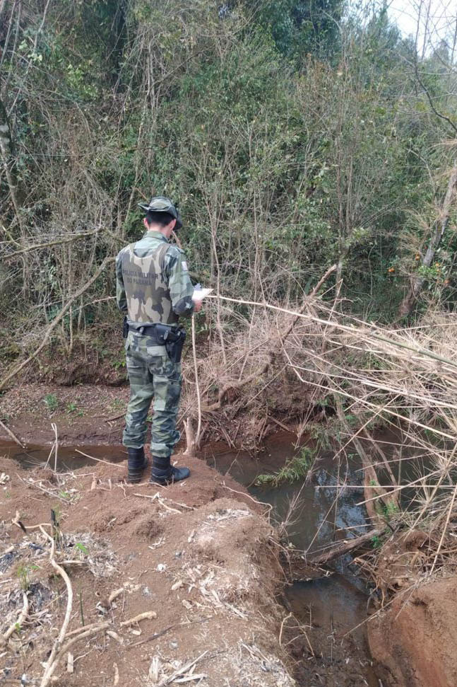 Policiais e agentes do IAT aplicam mais de R$ 1 milhão de multas e quatro pessoas são presas durante a Operação Nascente Viva  -  Curitiba, 31/08/2021  -  Foto: PMPR