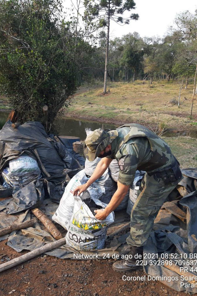 Policiais e agentes do IAT aplicam mais de R$ 1 milhão de multas e quatro pessoas são presas durante a Operação Nascente Viva  -  Curitiba, 31/08/2021  -  Foto: PMPR