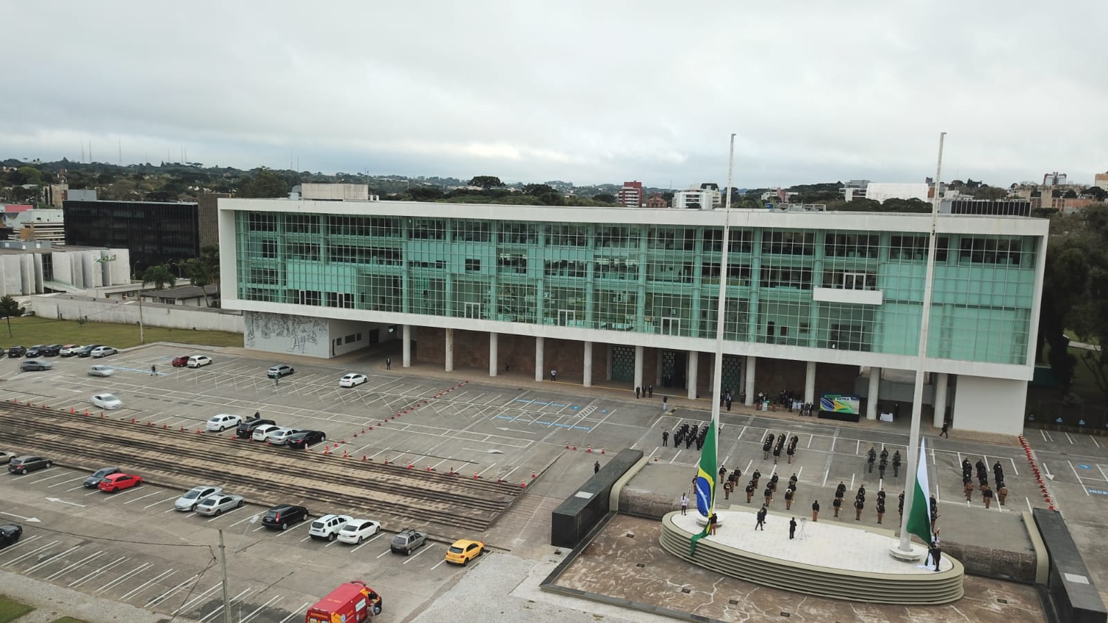 Celebrações da Semana da Pátria, em comemoração aos 199 anos da Independência do Brasil, começaram nesta quarta-feira (1) no Paraná com um evento realizado no Palácio Iguaçu, em Curitiba. 01/09/2021 - Foto: Alessandro Vieira/AEN