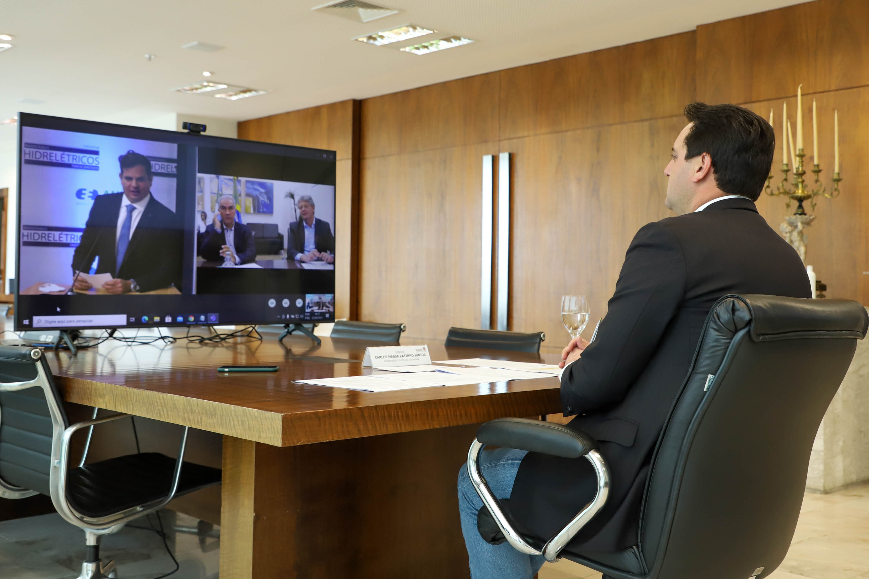 Governador Carlos Massa Ratinho Junior participa II Workshop sobre inventarios hidreletricos.Foto: Ari Dias/ AEN.