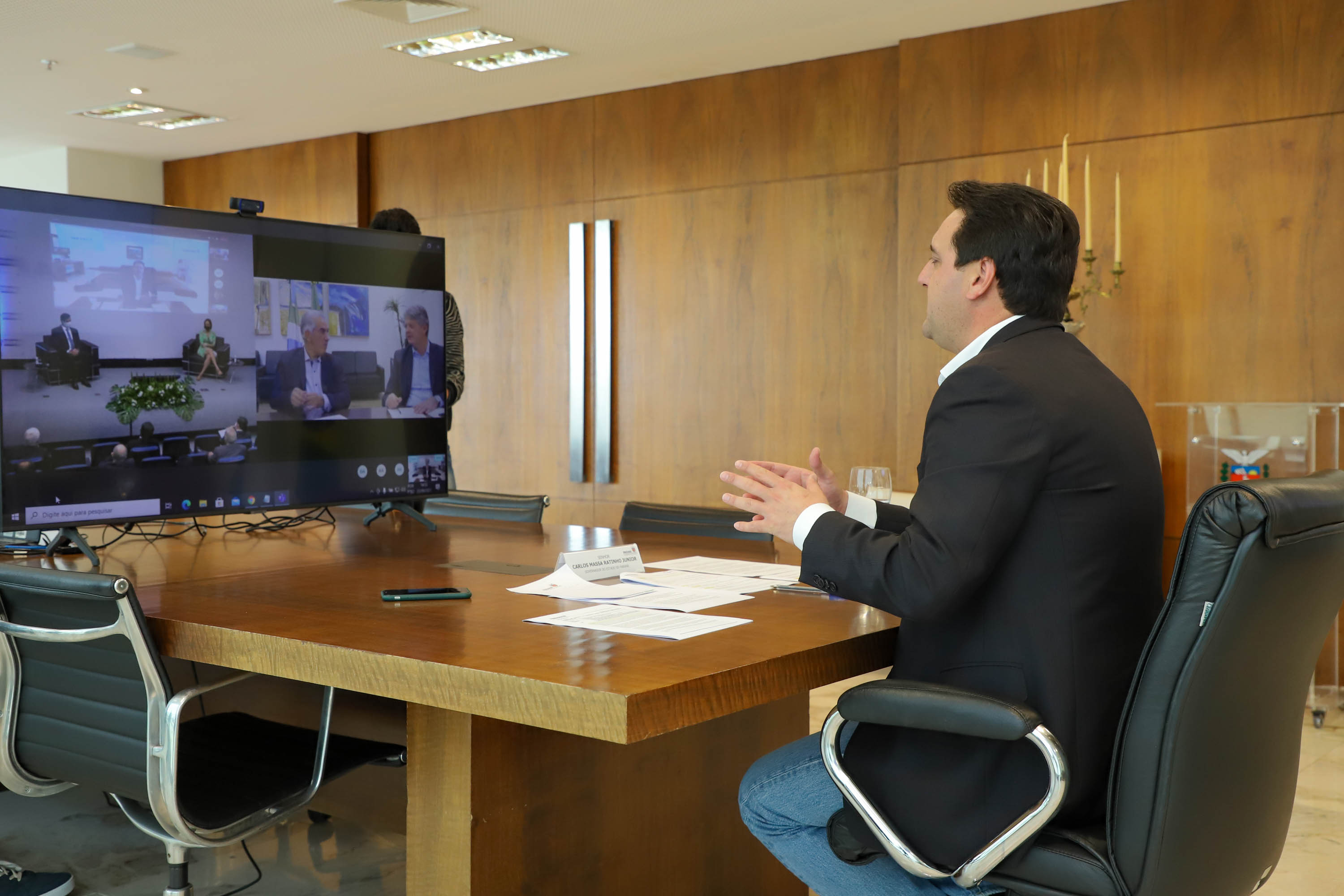 Governador Carlos Massa Ratinho Junior participa II Workshop sobre inventarios hidreletricos.Foto: Ari Dias/ AEN.