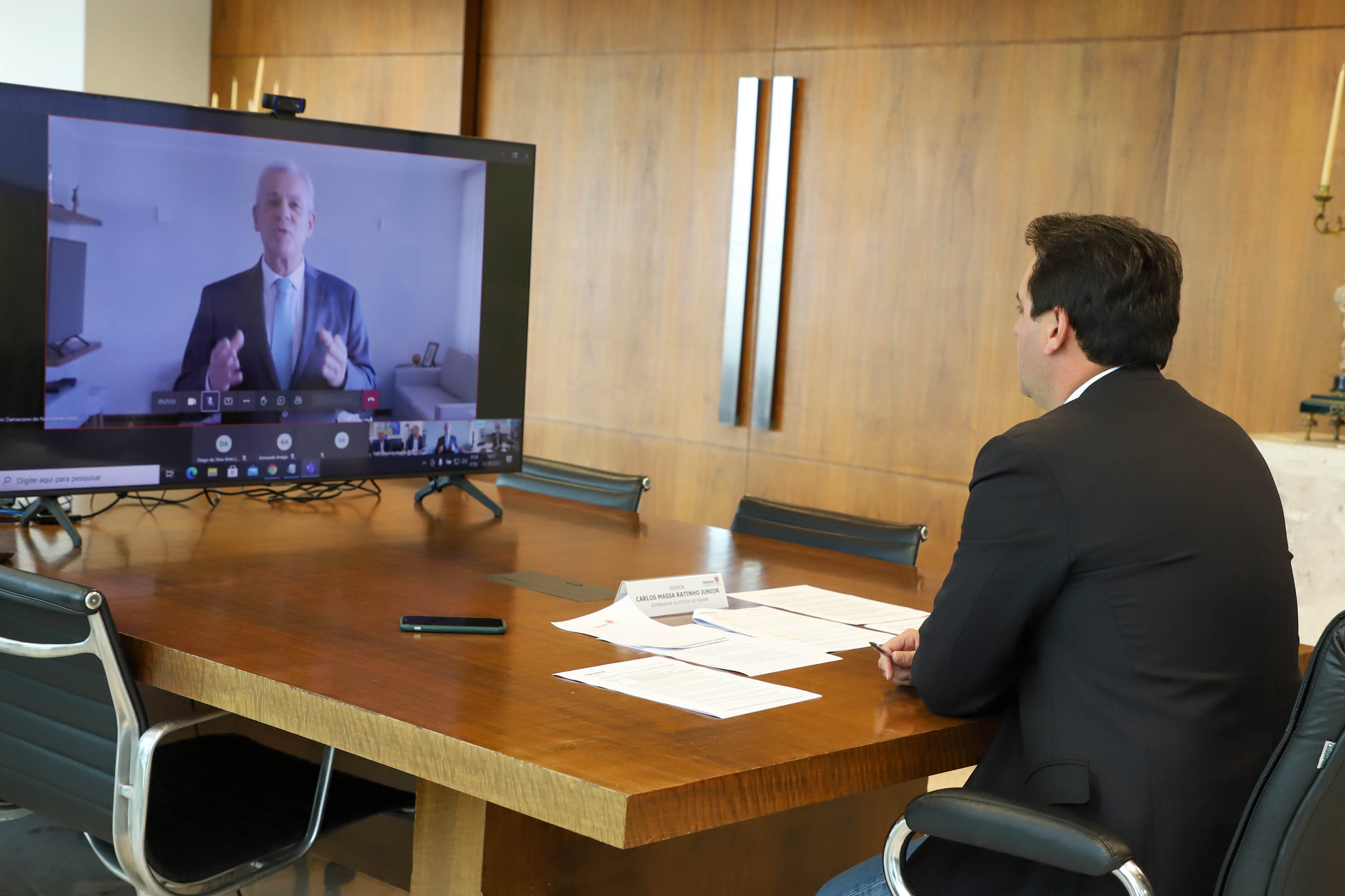 Governador Carlos Massa Ratinho Junior participa II Workshop sobre inventarios hidreletricos.Foto: Ari Dias/ AEN.