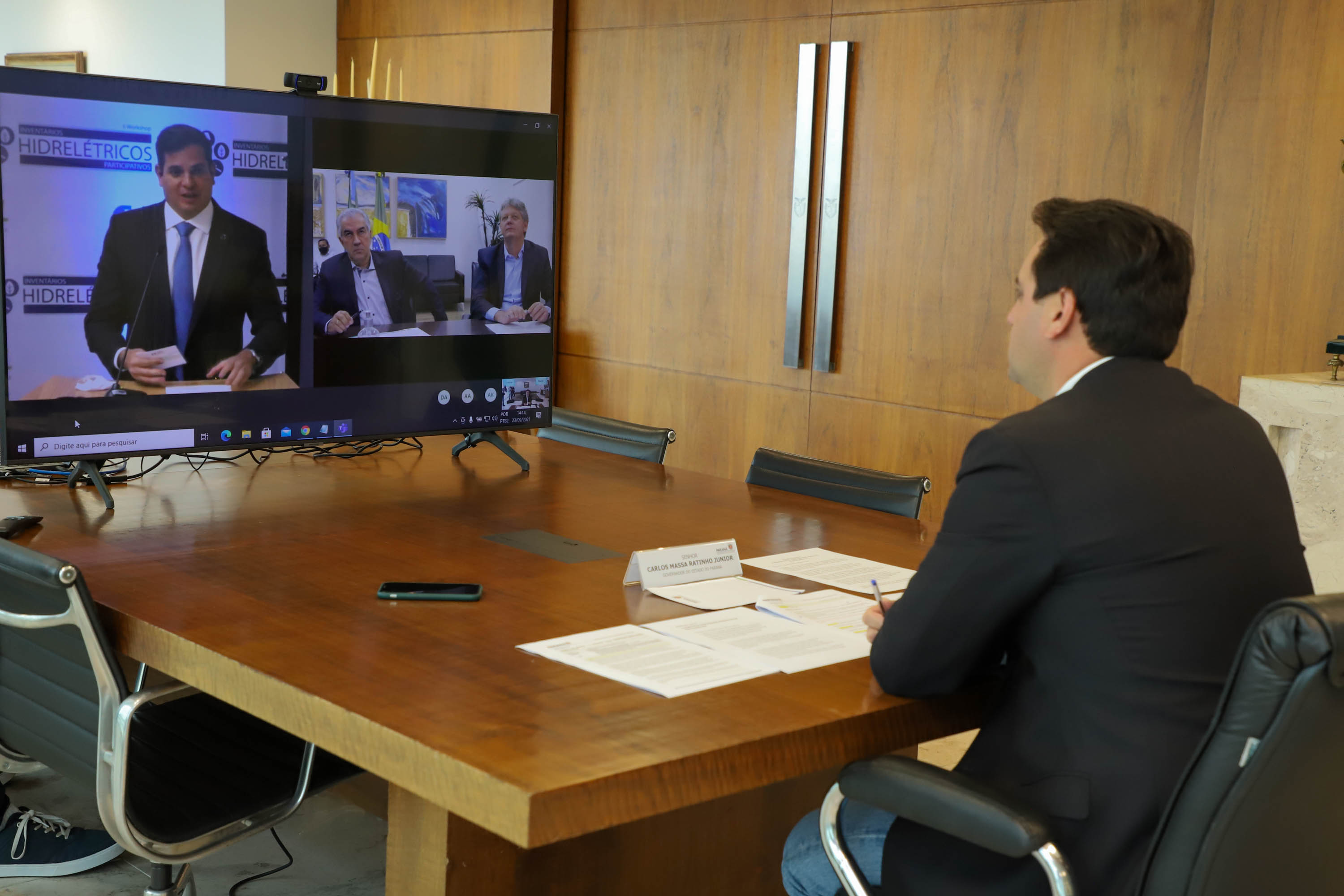 Governador Carlos Massa Ratinho Junior participa II Workshop sobre inventarios hidreletricos.Foto: Ari Dias/ AEN.