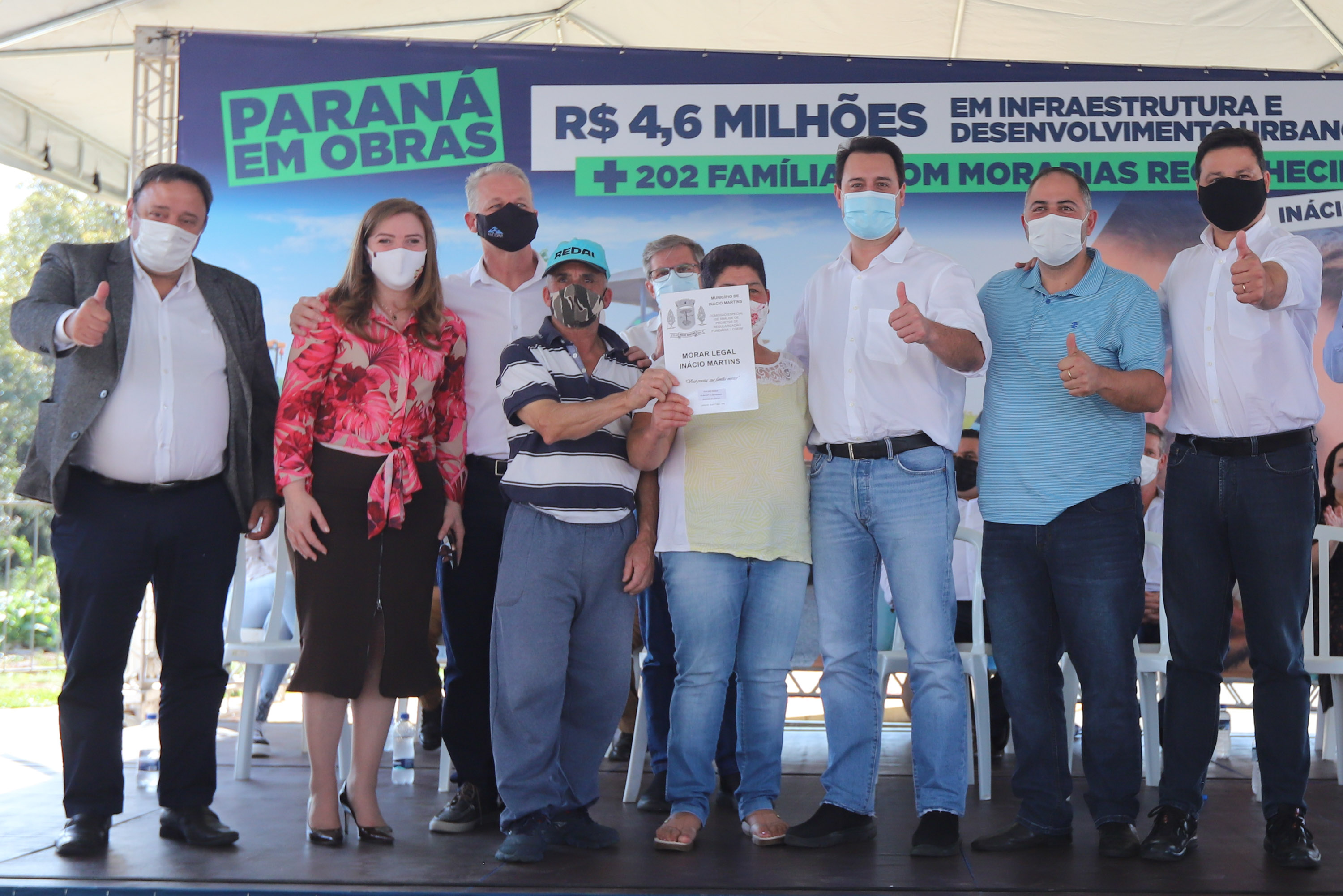 Inacio Martins O governador Carlos Massa Ratinho Junior entrega nesta sexta-feira (24), para Inácio Martins, no Centro-Sul do Estado, 202 títulos de regularização fundiária para moradores do bairro São Roque. E tambem libera R$ 2 milhões para pavimentação de vias. 24/09/2021 - Foto: Geraldo Bubniak/AEN
