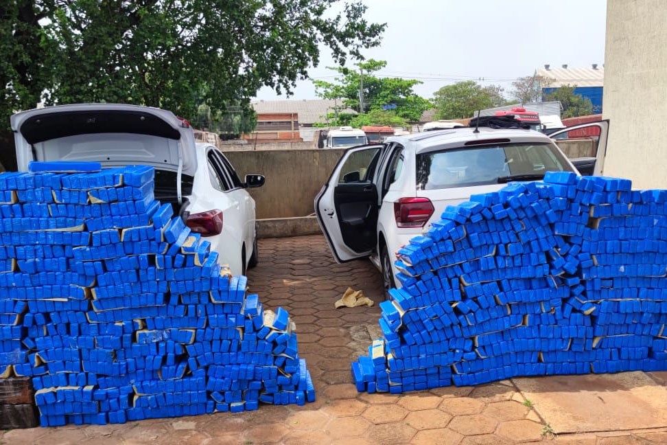 Os esforços da Polícia Militar e da Polícia Federal para reprimir o crime organizado no Norte do Paraná resultaram na apreensão de mais de uma tonelada de maconha na quarta-feira (29/09), em Bela Vista do Paraíso (PR).  - 30/09/2021  -  Foto: PMPR