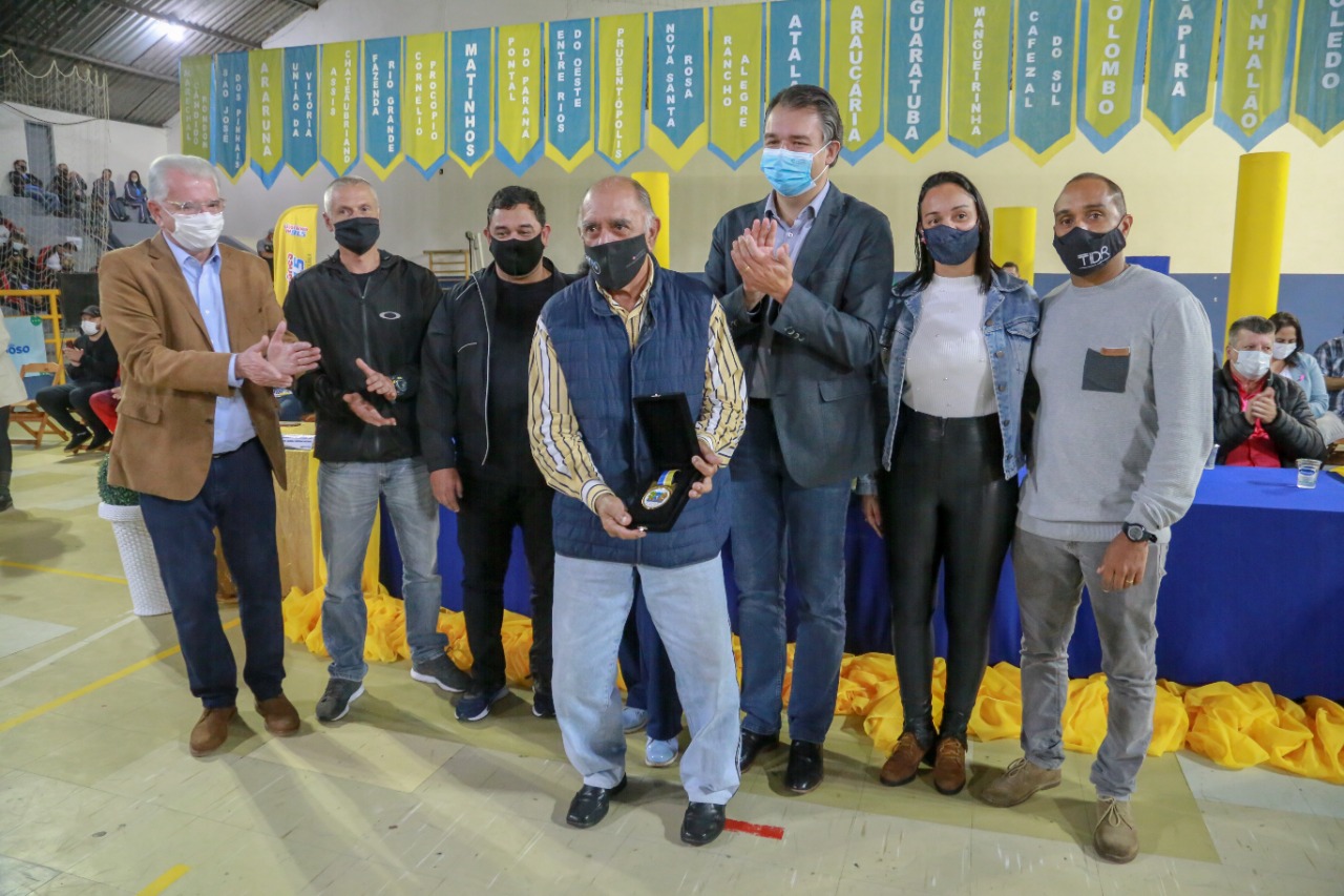 Abertura dos Jogos da Integração do Idoso, em Guaratuba. Foto: Valdelino Pontes/AEN