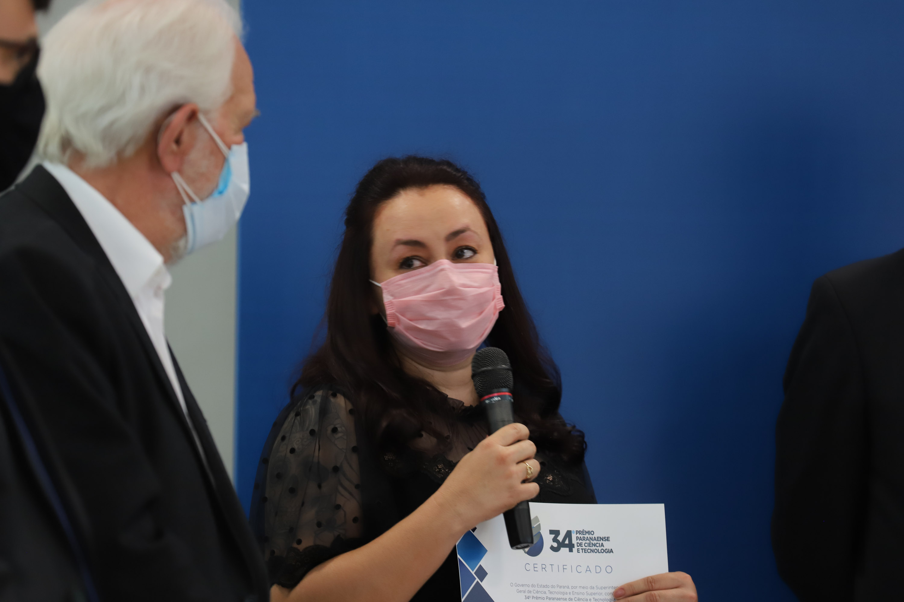 O vice governador Darci Piana e o o superintendente da Ciência, Tecnologia e Ensino Superior, Aldo Bona participam, nesta quinta-feira (28), da entrega do 34 Premio Paranaense de Ciencia e Tecnologia,  no Palacio Iguacu.   Curitiba, 28/10/2021 -  Foto: Geraldo Bubniak/AEN