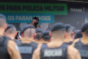 O governador Carlos Massa Ratinho Junior e o Secretário da Segurança Pública, Romulo Marinho Soares, entregam nesta sexta-feira (19), à Polícia Militar do Paraná 155 novas motocicletas, modelo BMW, que incluem capacetes, EPIs e rádios comunicadores, no Parque Estadual Vila Velha, em Ponta Grossa.19/11/2021 - Foto: Jonathan Campos